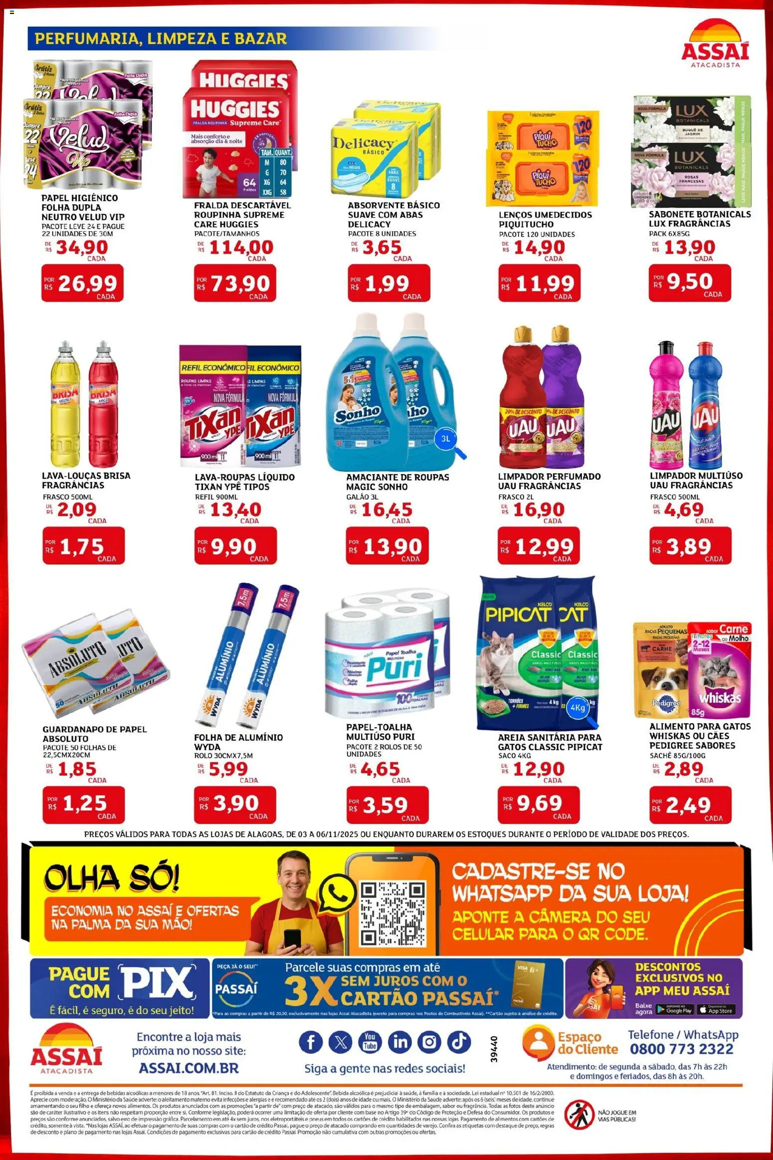 Assaí Atacadista Folheto - válido de 03.11.2025 | Página: 4 | Produtos: Pneus, Base, Carne, Fraldas