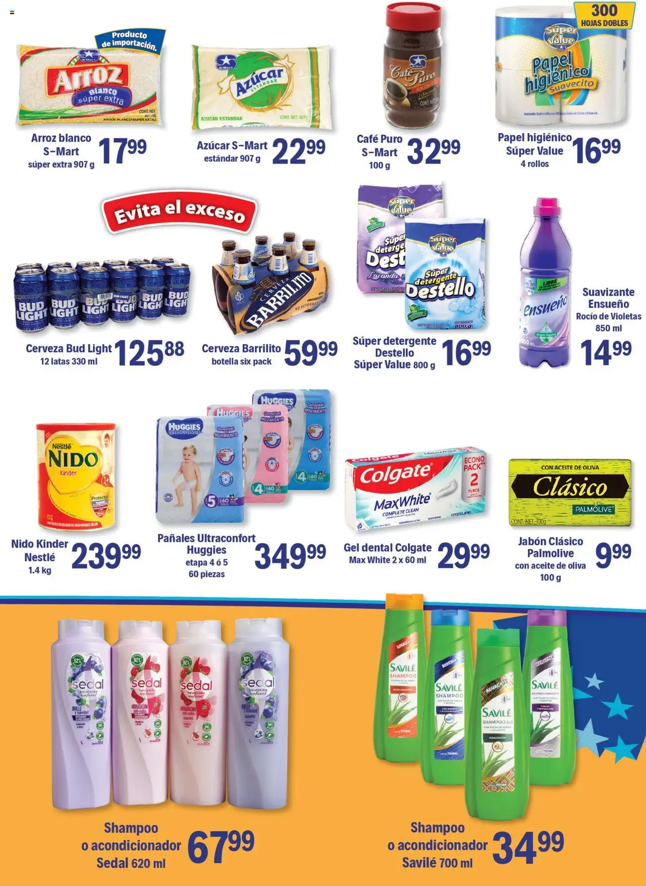 Nuevas ofertas de S-Mart válidas en toda la República Mexicana desde el 10.10.2025. ¡Encuentra las mejores ofertas en S-Mart - Folleto - Juarez! | Página: 5 | Productos: Aceite de oliva, Aceite, Pañales, Botella