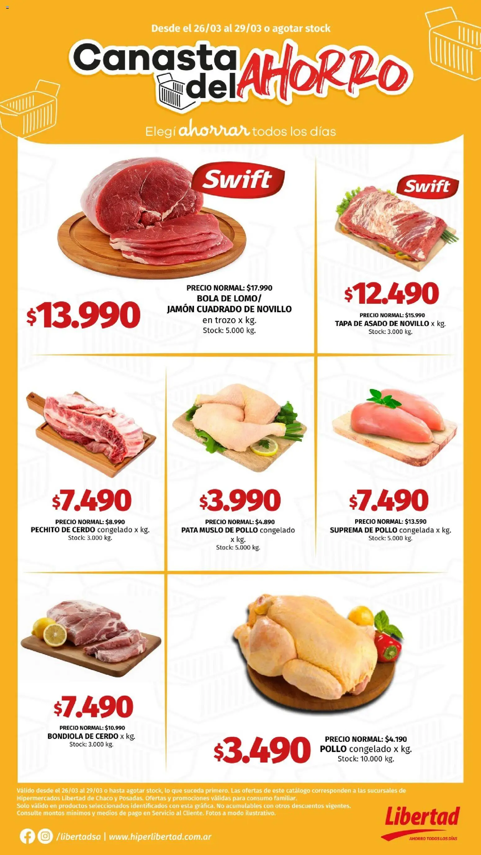 Hipermercado Libertad catálogo │ válido desde el 26.03.2026 | Página: 2 | Productos: Pollo, Jamón, Cerdo