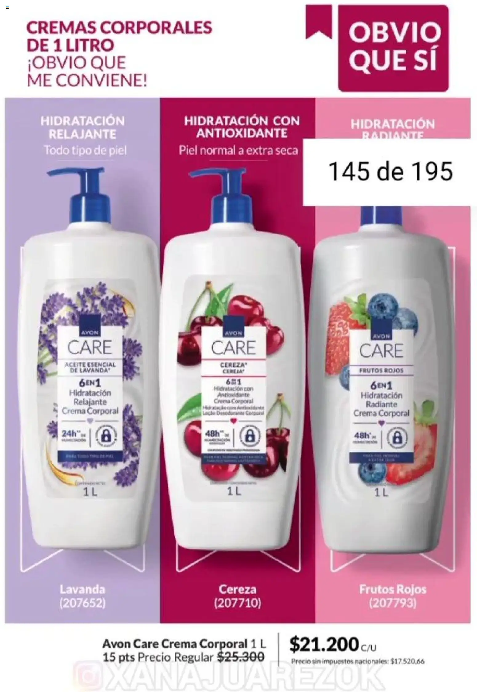 Catálogo AVON Campaña 1/2026 │ válido desde el 01.01.2026 | Página: 135 | Productos: Aceite, Desodorante, Radiante, Crema
