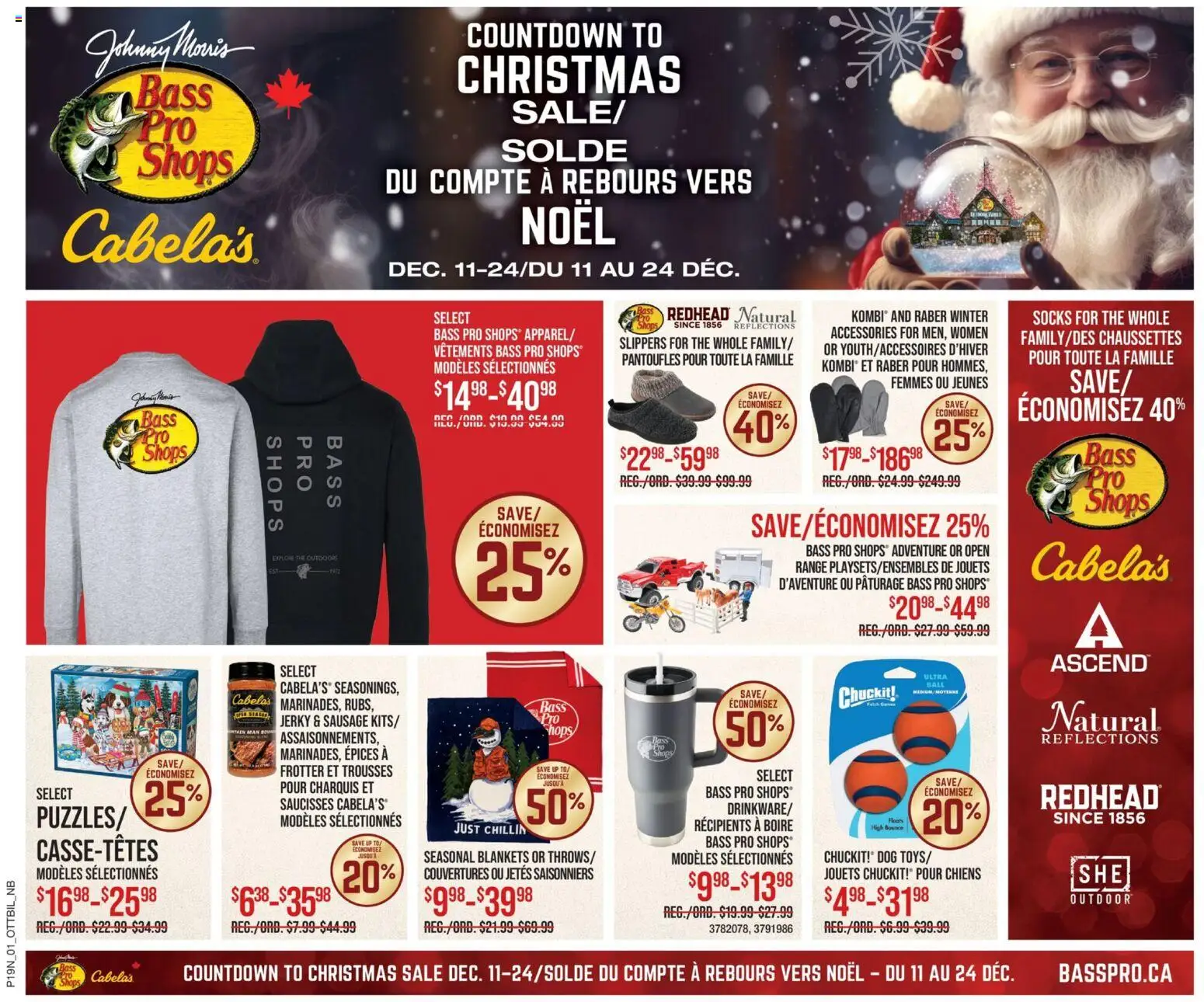 Cabelas flyer valid from 11.12.2025 | Page: 1 | Products: Slippers, Socks