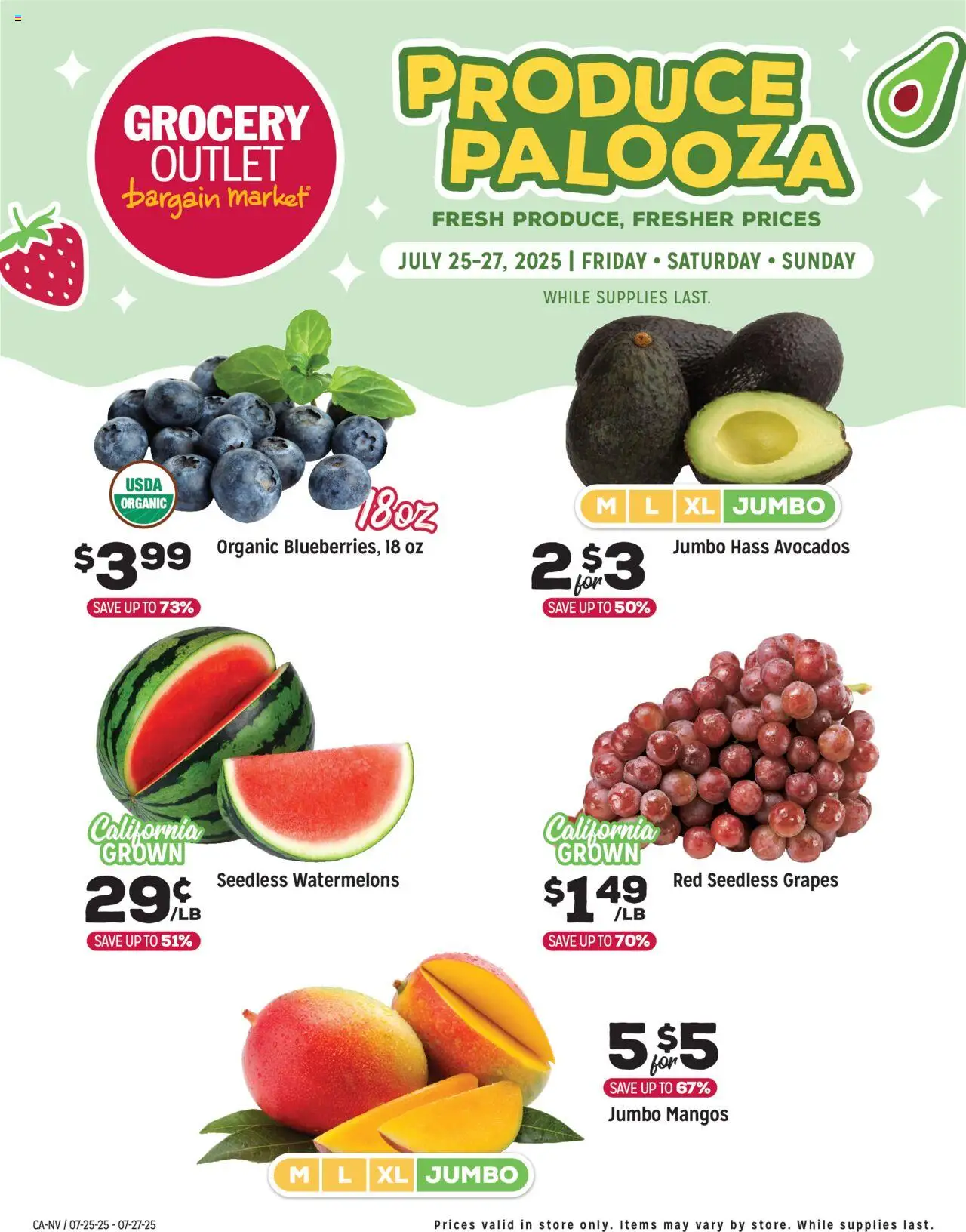 Grocery Outlet Weekly - CA - valid from 23.07.2025 | Page: 1 | Products: Grapes