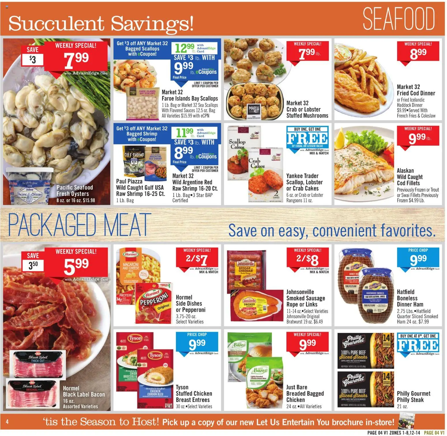 Price Chopper Weekly Ad - valid from 23.11.2025 | Page: 4 | Products: Broccoli, Mushrooms, Cheese, Beef