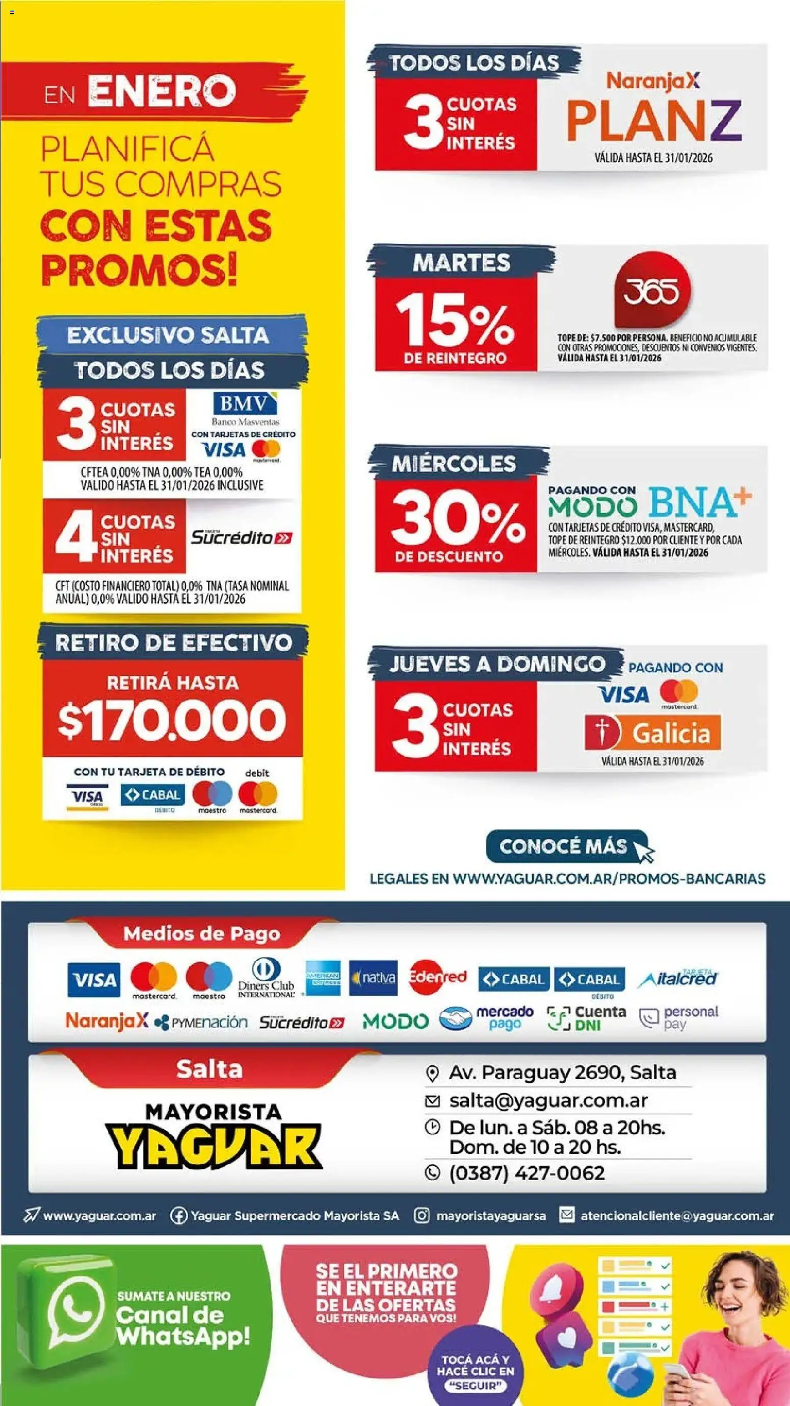 Yaguar - Oferta Semanal Salta │ válido desde el 26.01.2026 | Página: 15 | Productos: Banco