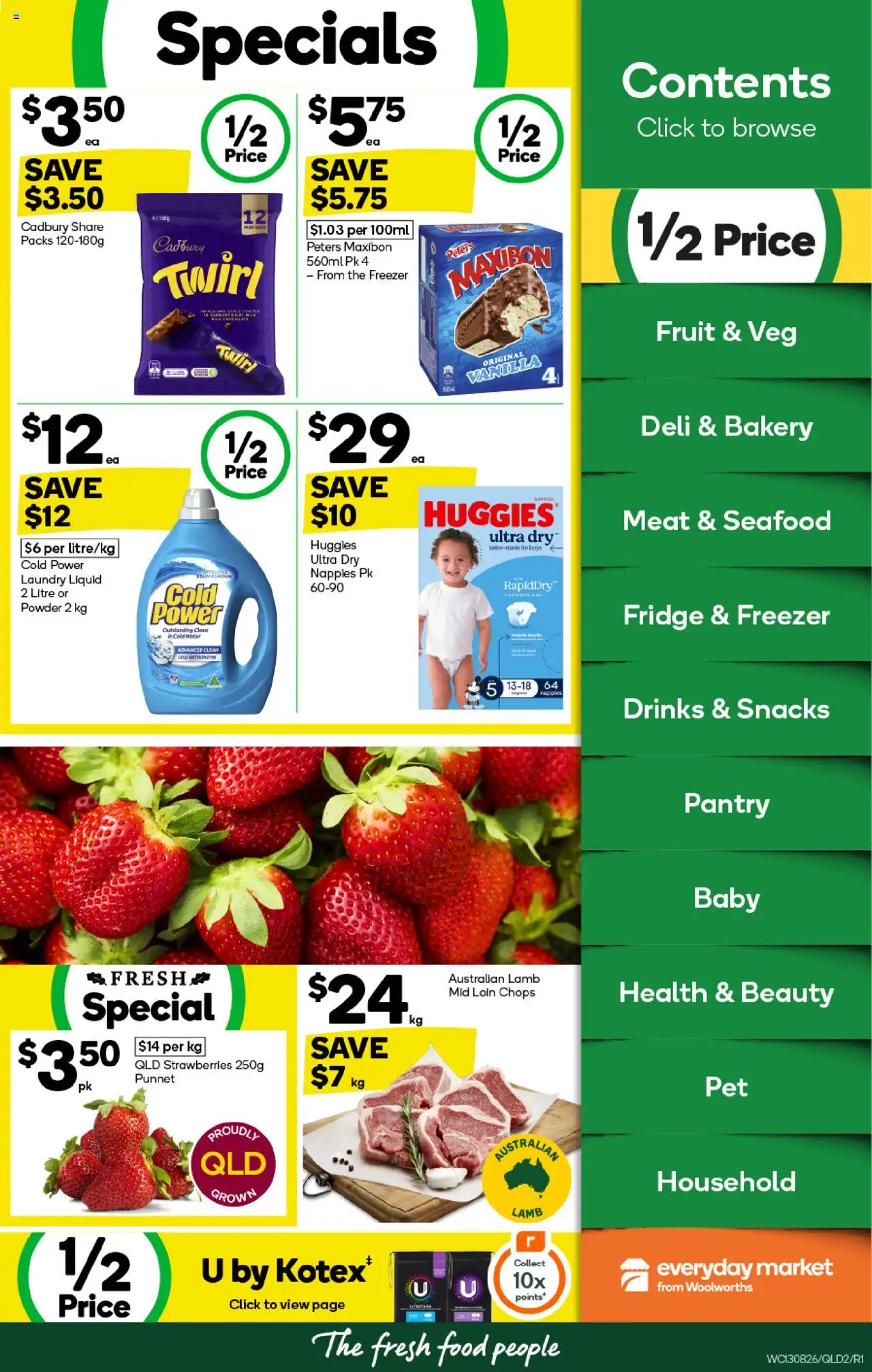 Woolworths catalogue - valid from 13.08.2025 | Page: 2 | Products: Household, Lamb, Water, Seafood