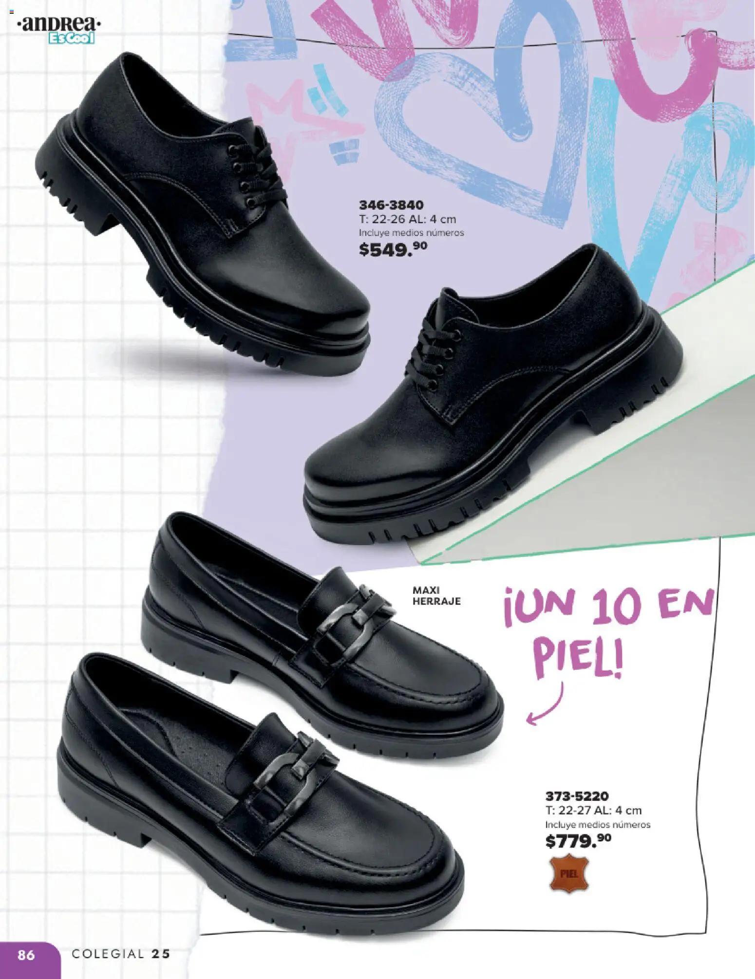 Nuevas ofertas de Andrea válidas en toda la República Mexicana desde el 25.05.2025. ¡Encuentra las mejores ofertas en Andrea catálogo Colegial ! | Página: 86