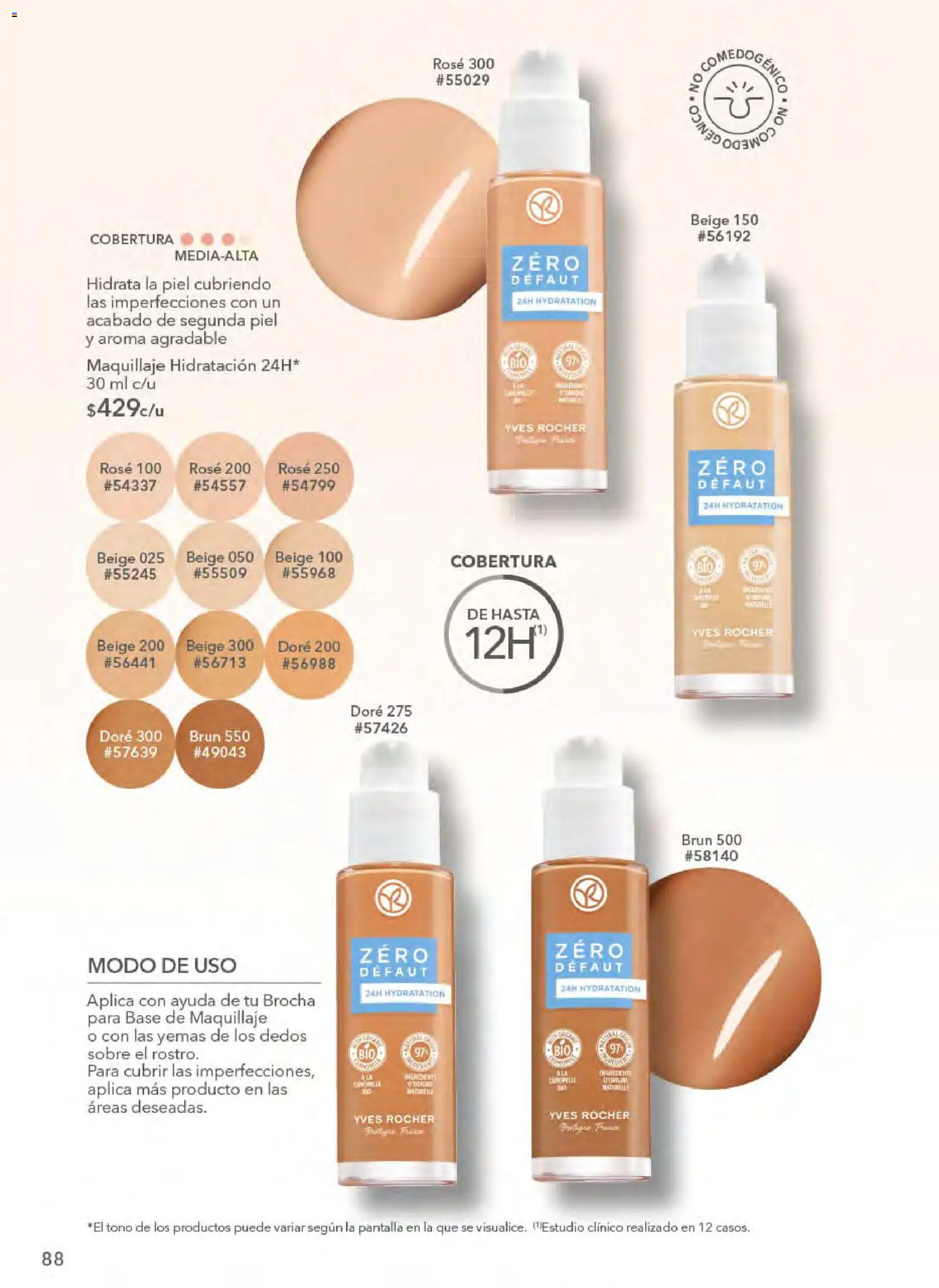 Nuevas ofertas de Yves Rocher válidas en toda la República Mexicana desde el 21.04.2026. ¡Encuentra las mejores ofertas en Yves Rocher campaña 6 2026! | Página: 90 | Productos: Base de maquillaje, Maquillaje, Sobre