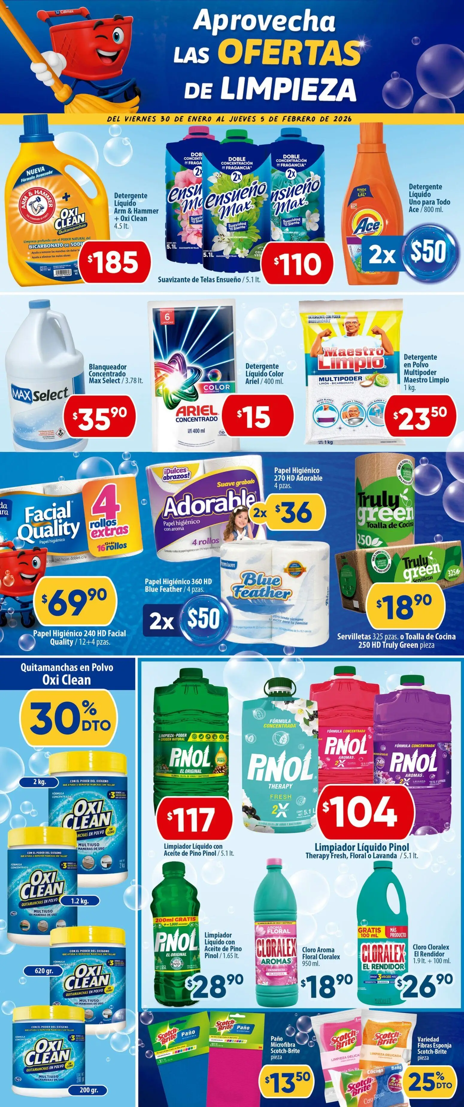 Nuevas ofertas de Calimax válidas en toda la República Mexicana desde el 30.01.2026. ¡Encuentra las mejores ofertas en Calimax folleto Ensenada! | Página: 4 | Productos: Detergente, Esponja, Fragancia, Polvo