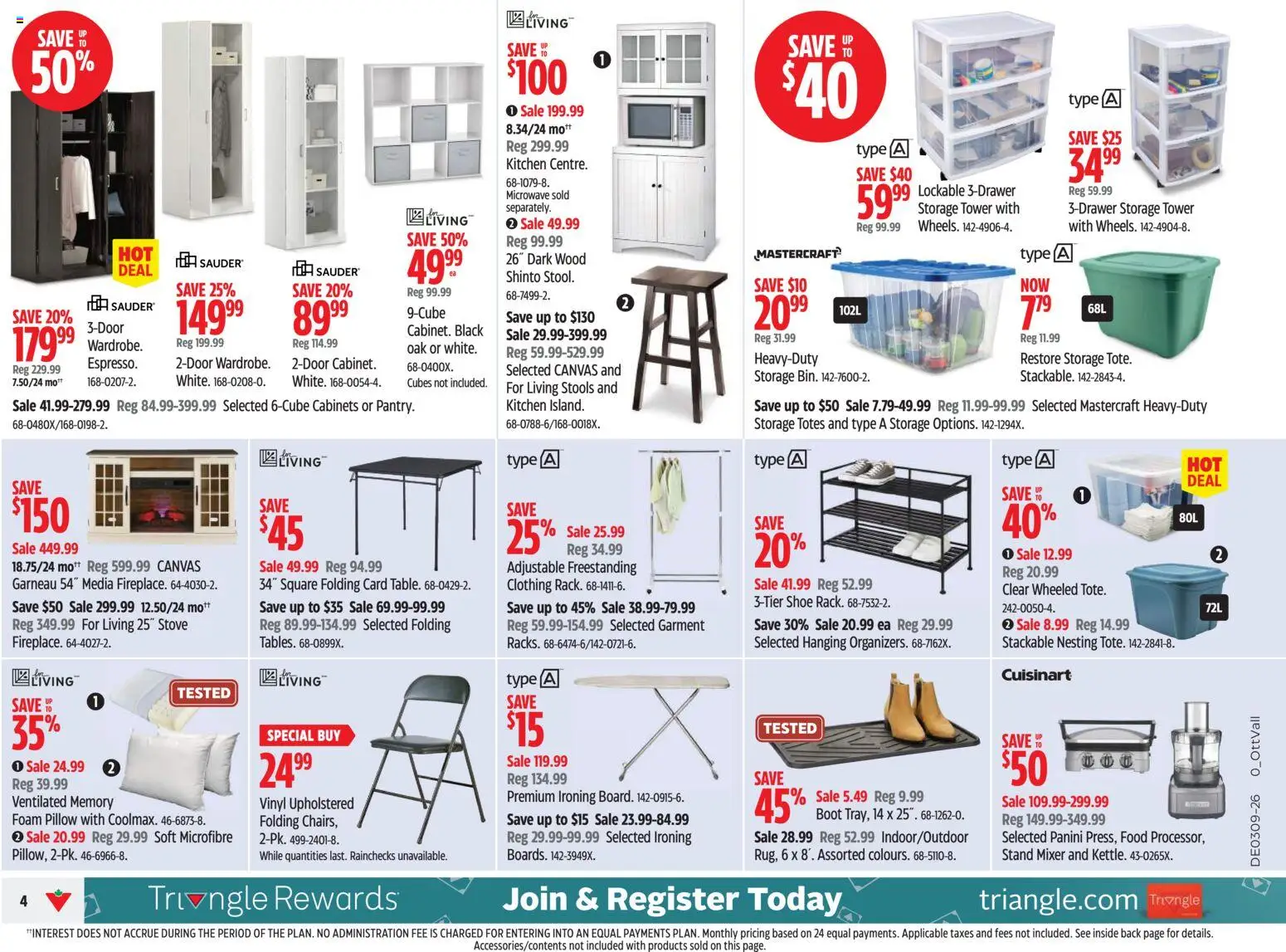 Canadian Tire flyer valid from 26.02.2026 | Page: 4 | Products: Stove, Mixer, Pillow