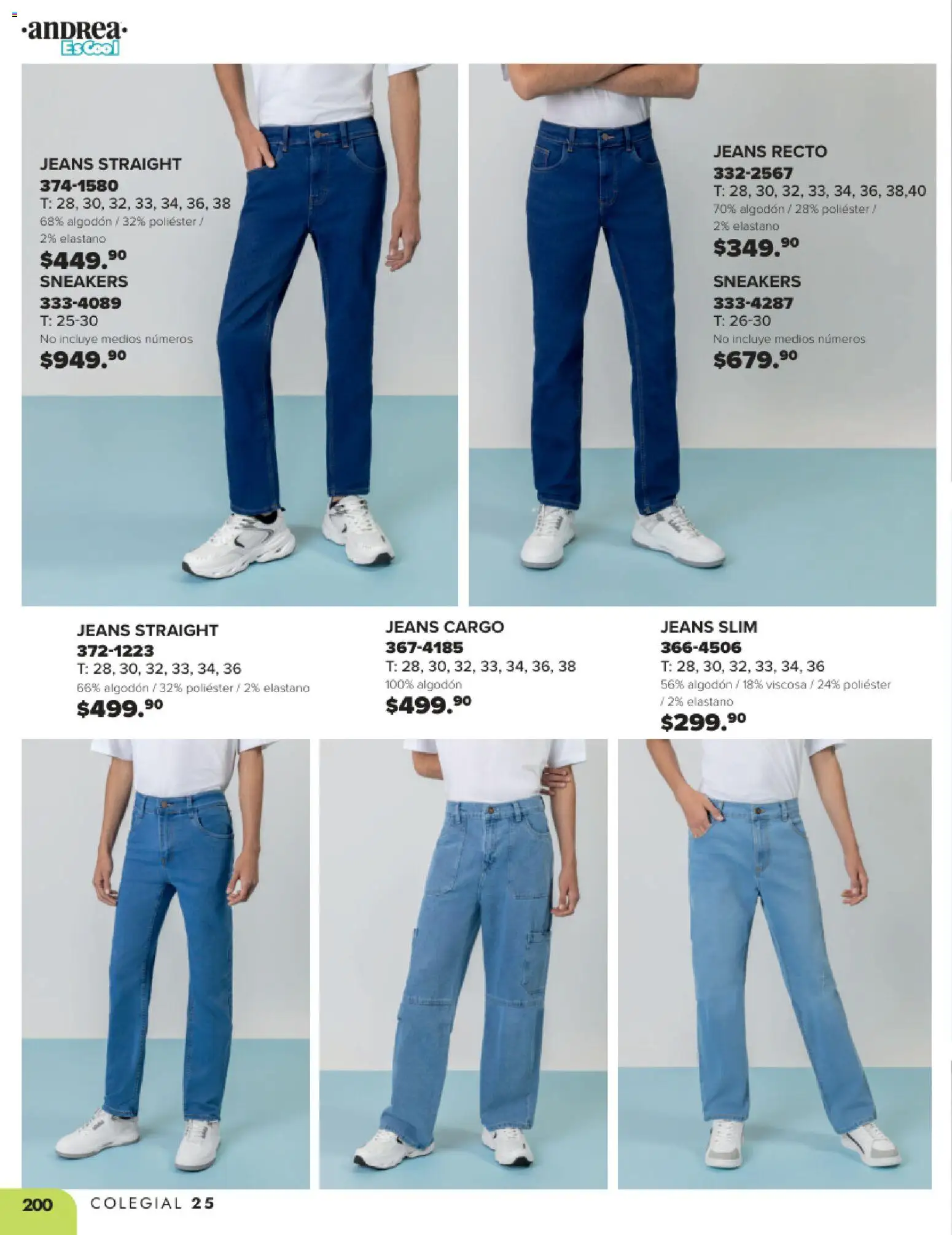 Nuevas ofertas de Andrea válidas en toda la República Mexicana desde el 25.05.2025. ¡Encuentra las mejores ofertas en Andrea catálogo Colegial ! | Página: 200 | Productos: Algodón