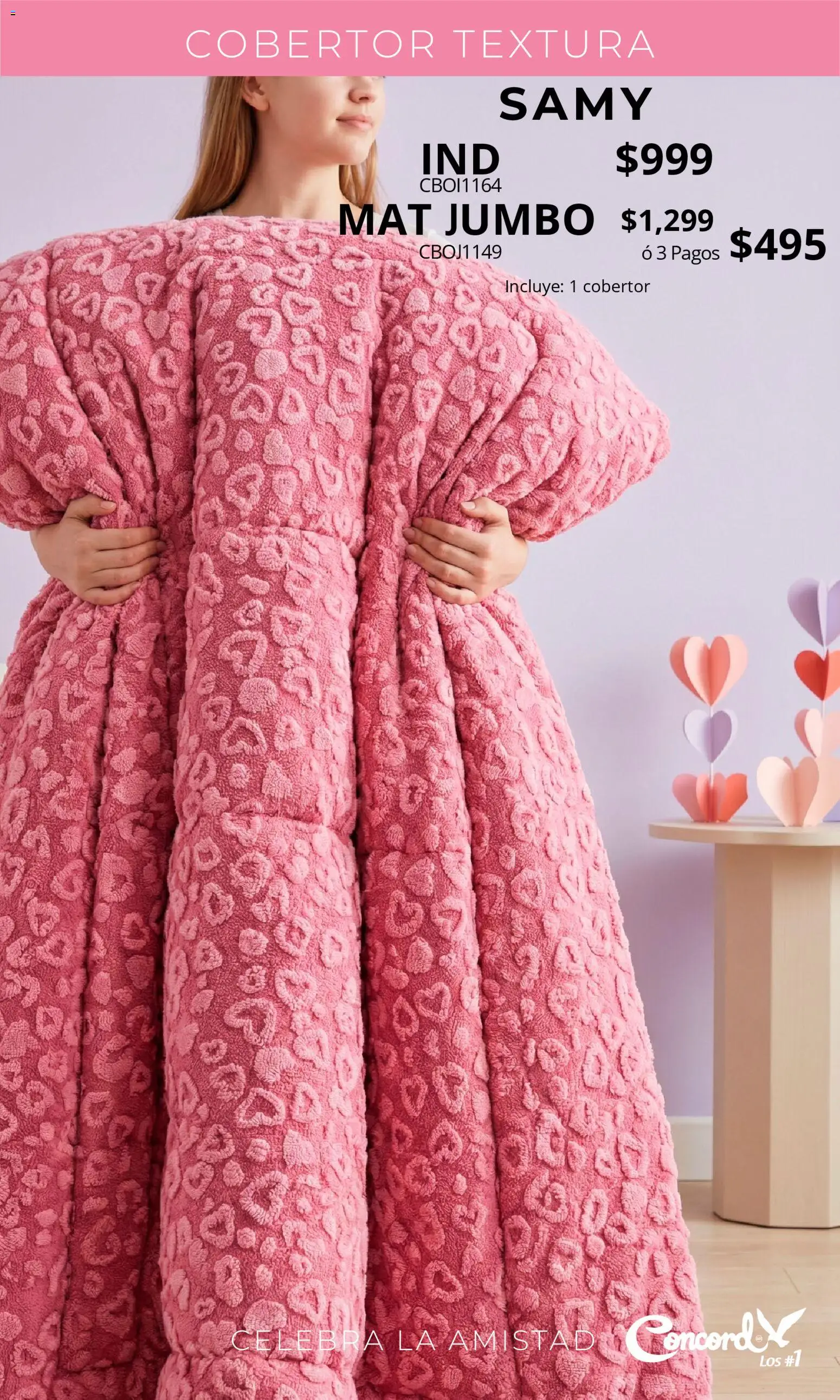 Nuevas ofertas de Colchas Concord válidas en toda la República Mexicana desde el 01.02.2026. ¡Encuentra las mejores ofertas en Colchas Concord catálogo San Valentín! | Página: 21