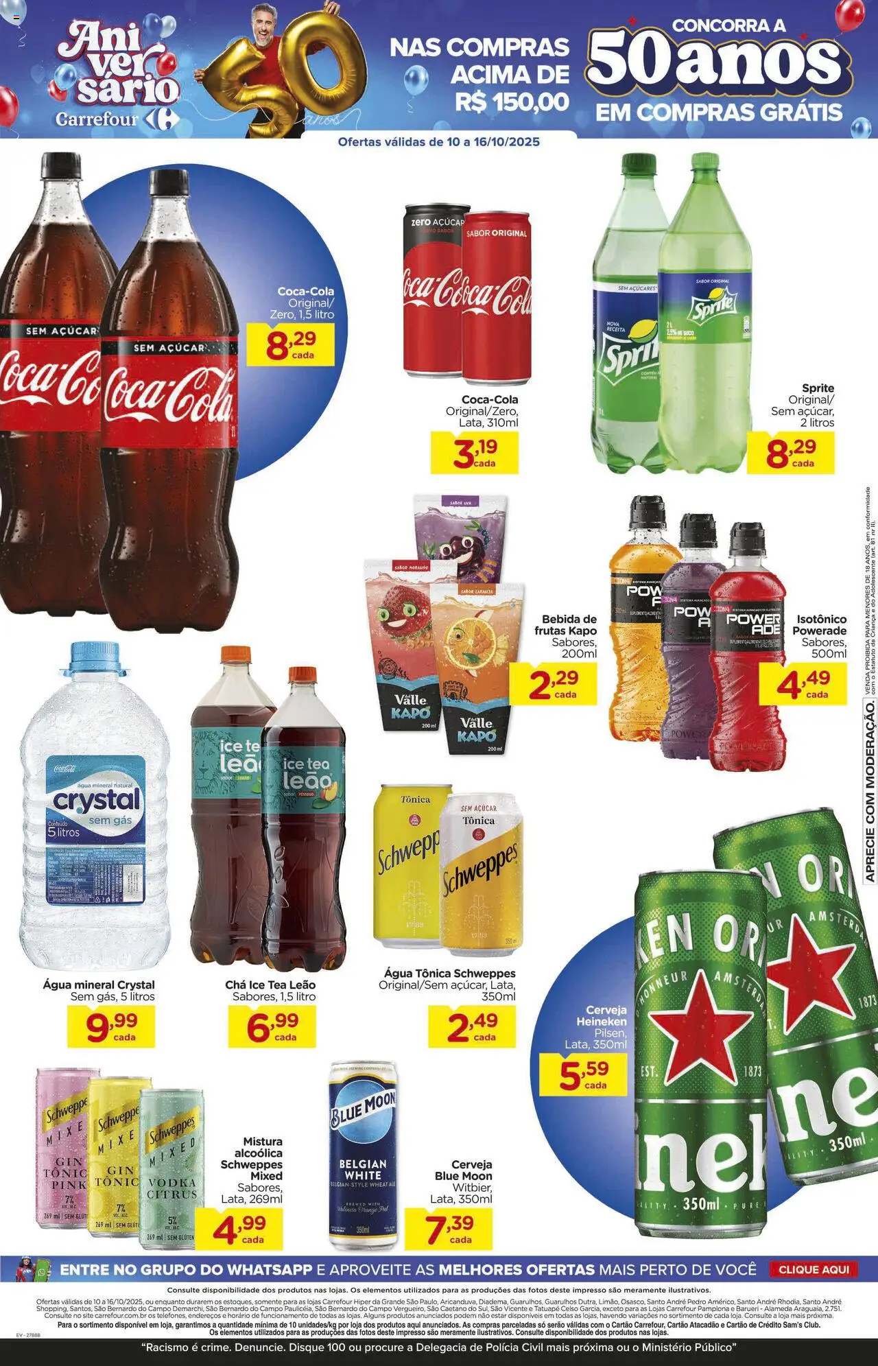 Carrefour Folheto - válido de 10.10.2025 | Página: 11 | Produtos: Cola, Suco, Heineken, Isotônico