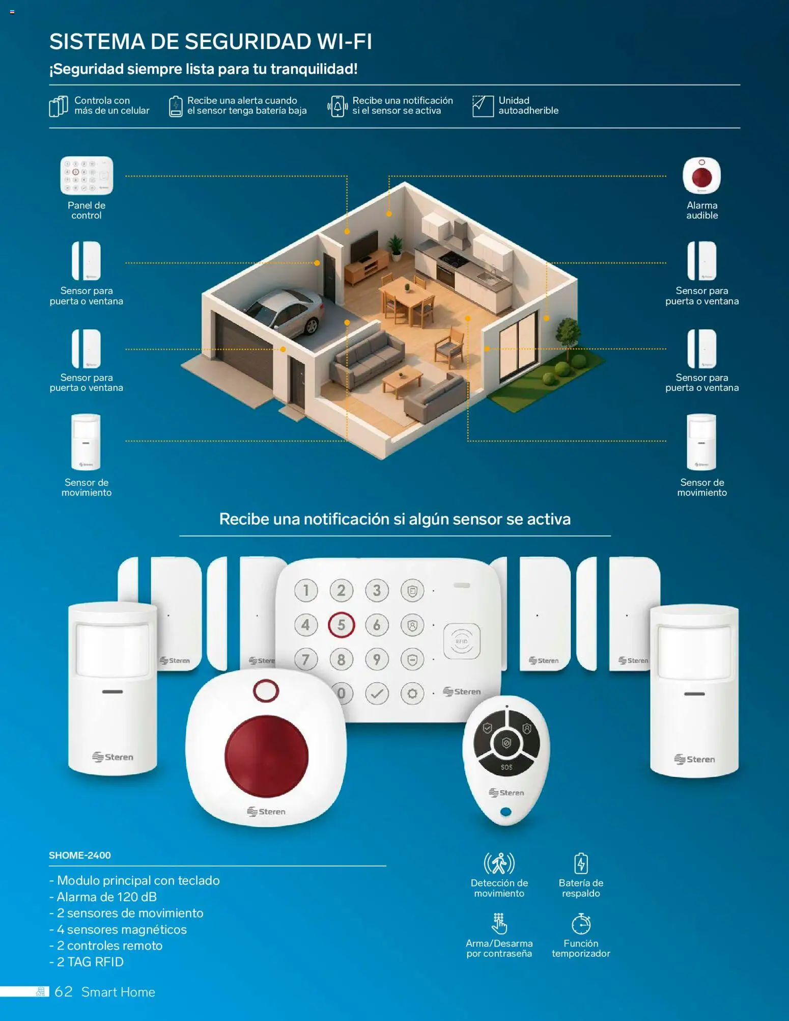 Nuevas ofertas de Steren válidas en toda la República Mexicana desde el 01.01.2026. ¡Encuentra las mejores ofertas en Steren catálogo! | Página: 74 | Productos: Alarma, Batería, Teclado