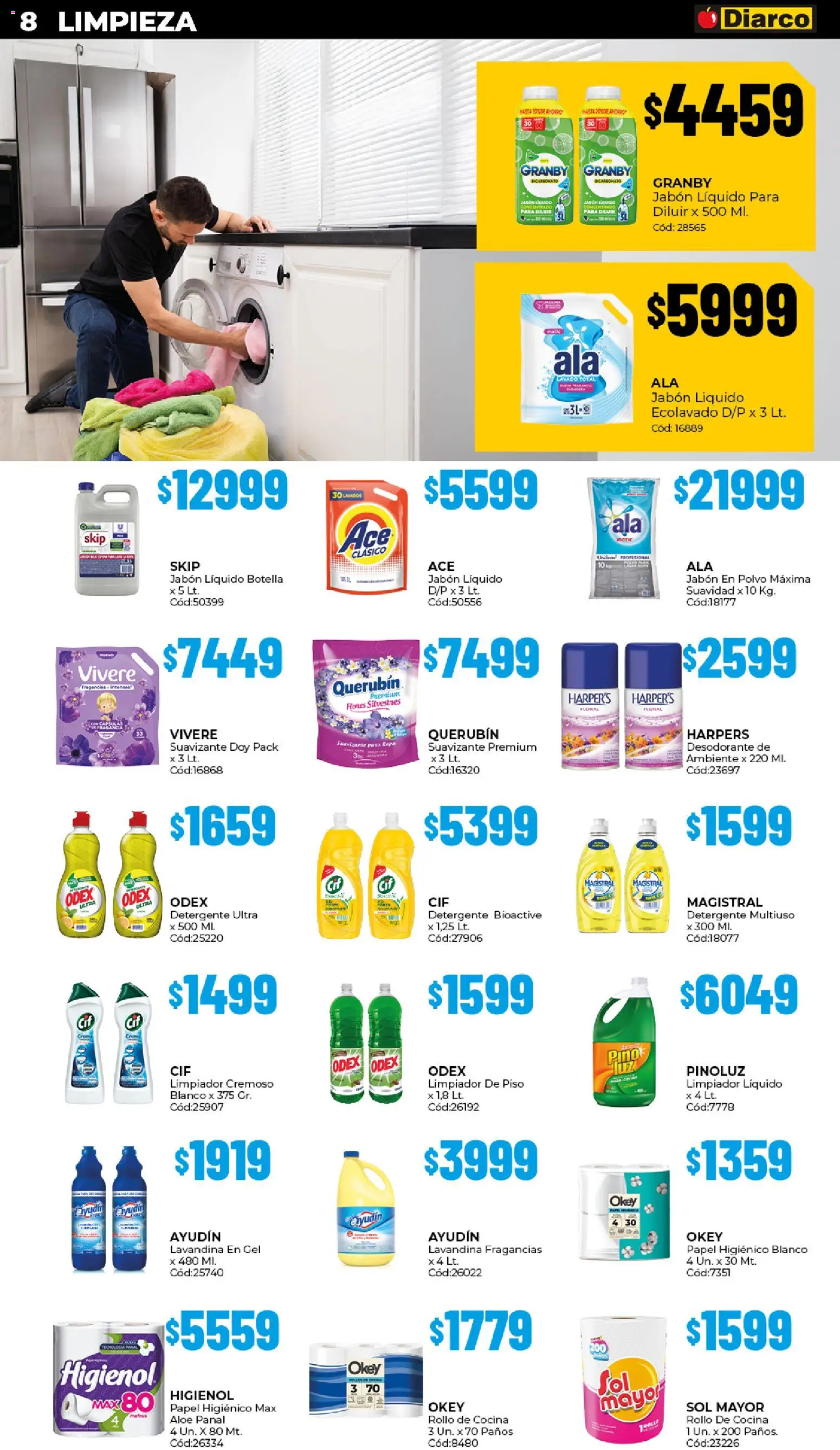 Diarco ofertas │ válido desde el 05.01.2026 | Página: 8 | Productos: Polvo, Jabón líquido, Jabón en polvo, Detergente