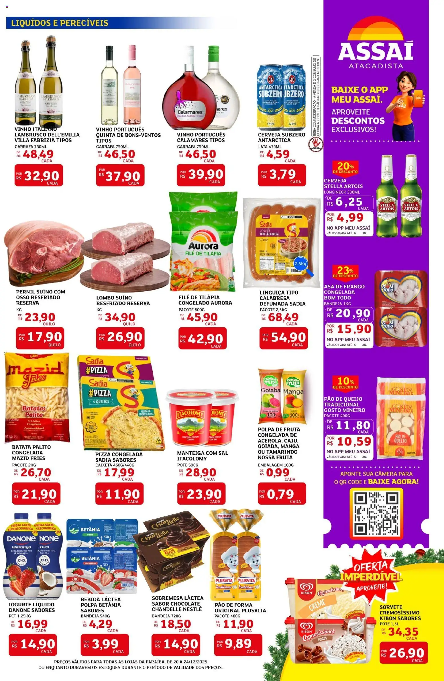 Assaí Atacadista Folheto - válido de 20.12.2025 | Página: 3 | Produtos: Creme, Batata, Sal, Pão de queijo