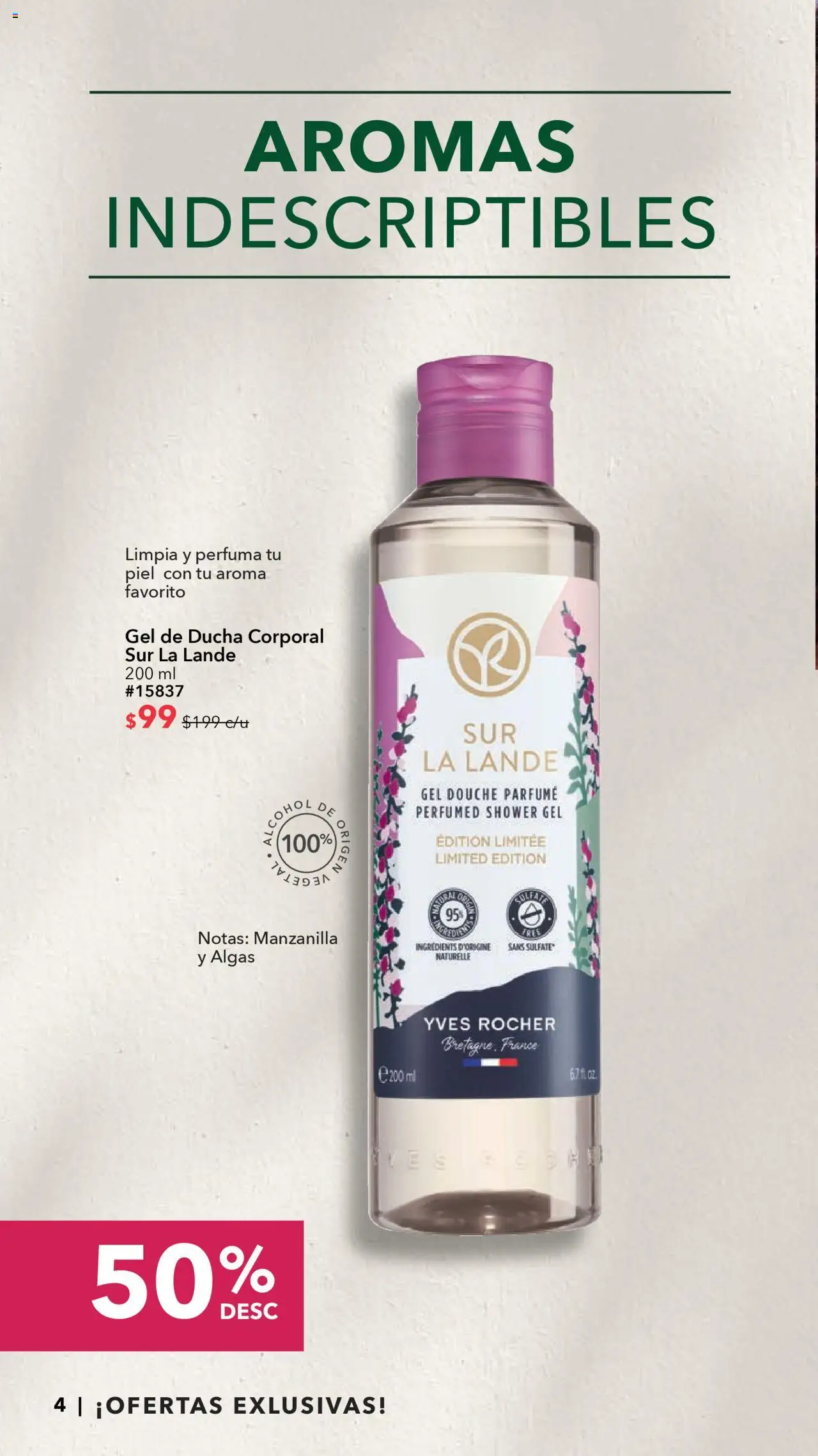 Nuevas ofertas de Yves Rocher válidas en toda la República Mexicana desde el 05.08.2025. ¡Encuentra las mejores ofertas en Yves Rocher - Ofertas Imperdibles este Verano! | Página: 4 | Productos: Gel de ducha