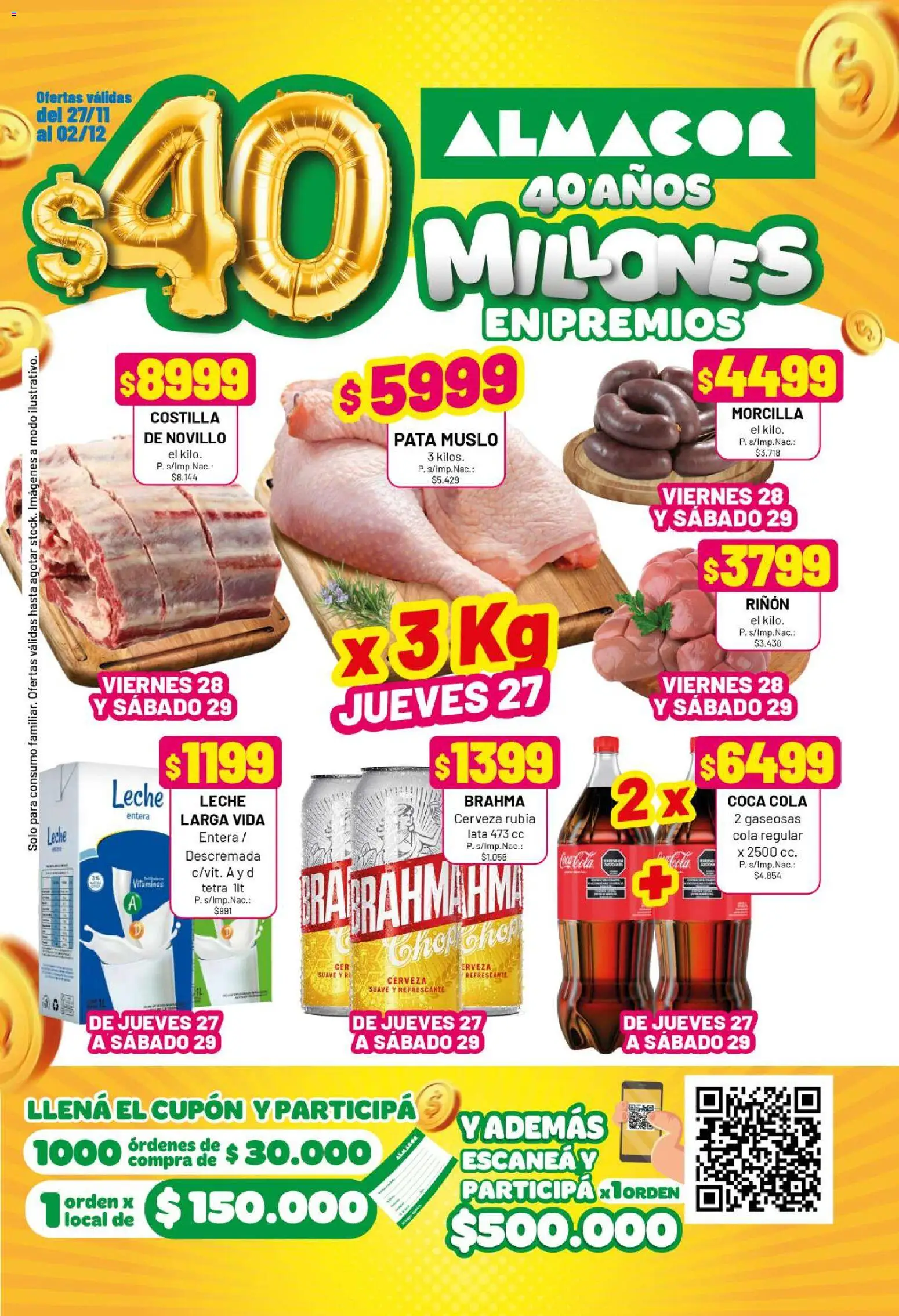 Almacor catálogo │ válido desde el 27.11.2025 | Página: 1 | Productos: Vitaminas, Leche, Morcilla, Cerveza