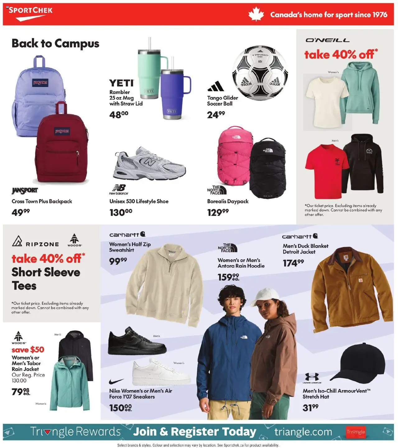 Sport Chek flyer valid from 14.08.2025 | Page: 6 | Products: Sneakers, Backpack, Blanket, Jacket
