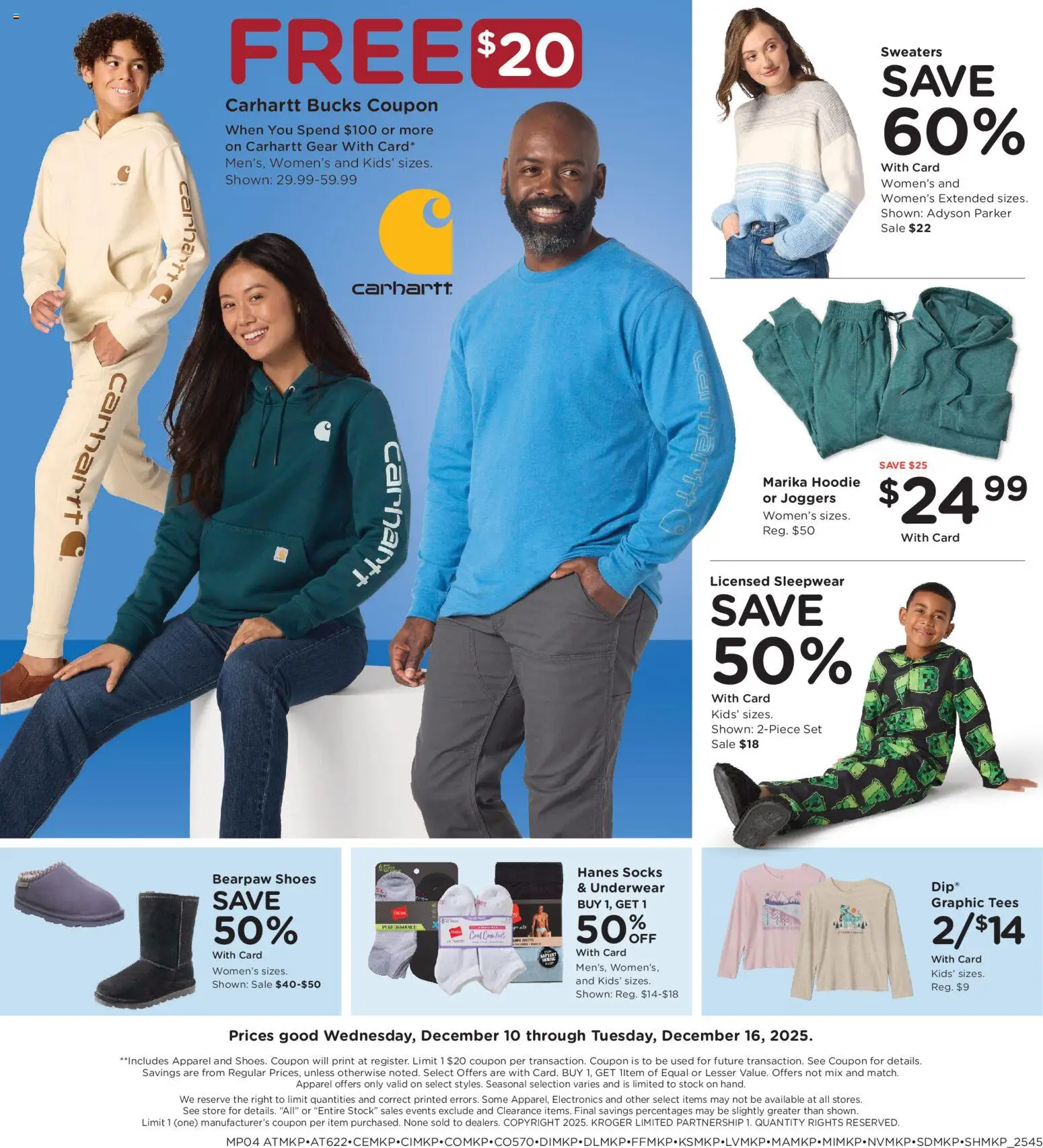 Kroger Home & Apparel - valid from 10.12.2025 | Page: 4 | Products: Hoodie, Underwear, Socks