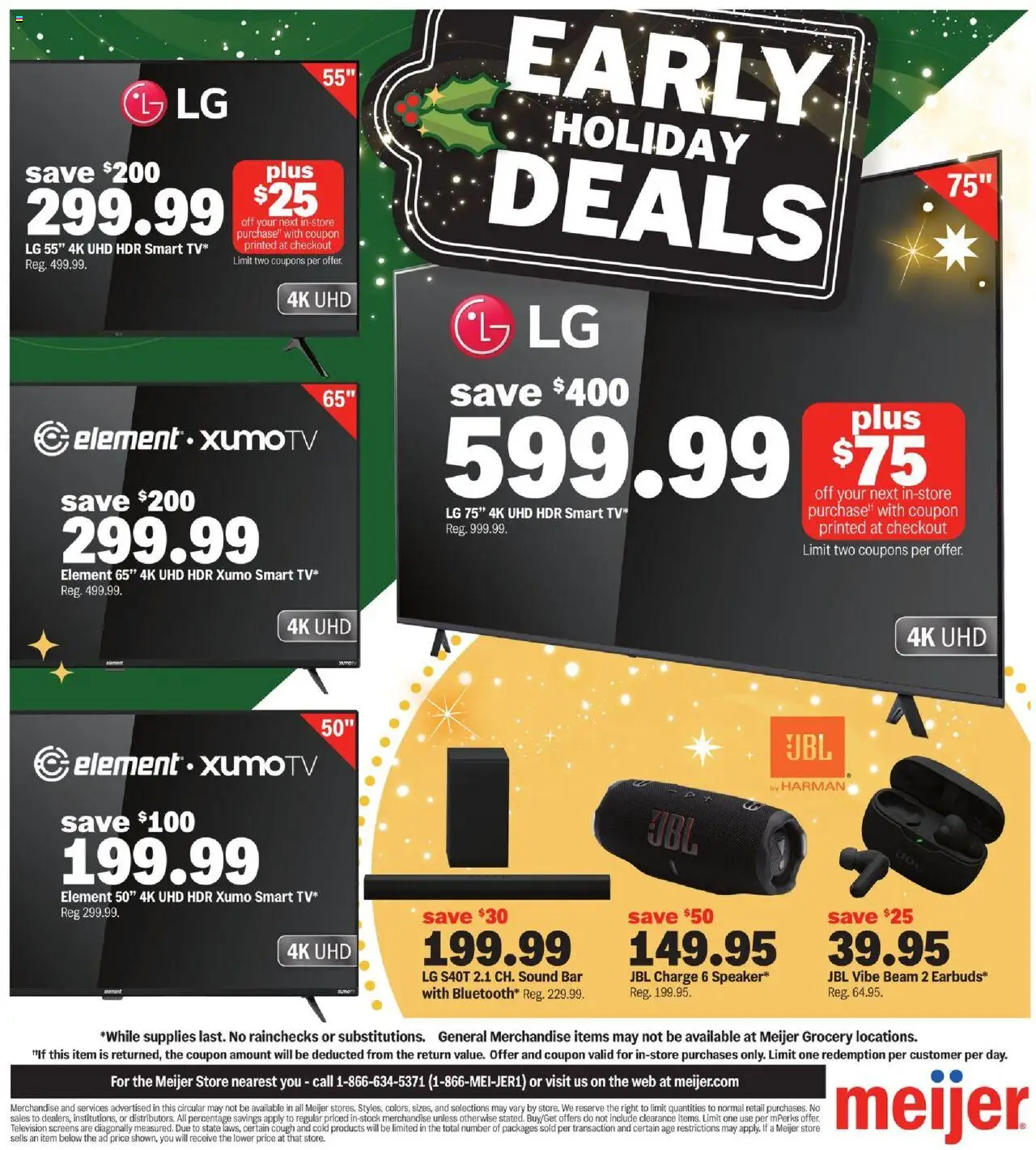Meijer Trick or Treat Deals - valid from 15.10.2025 | Page: 12 | Products: Television, Sound Bar