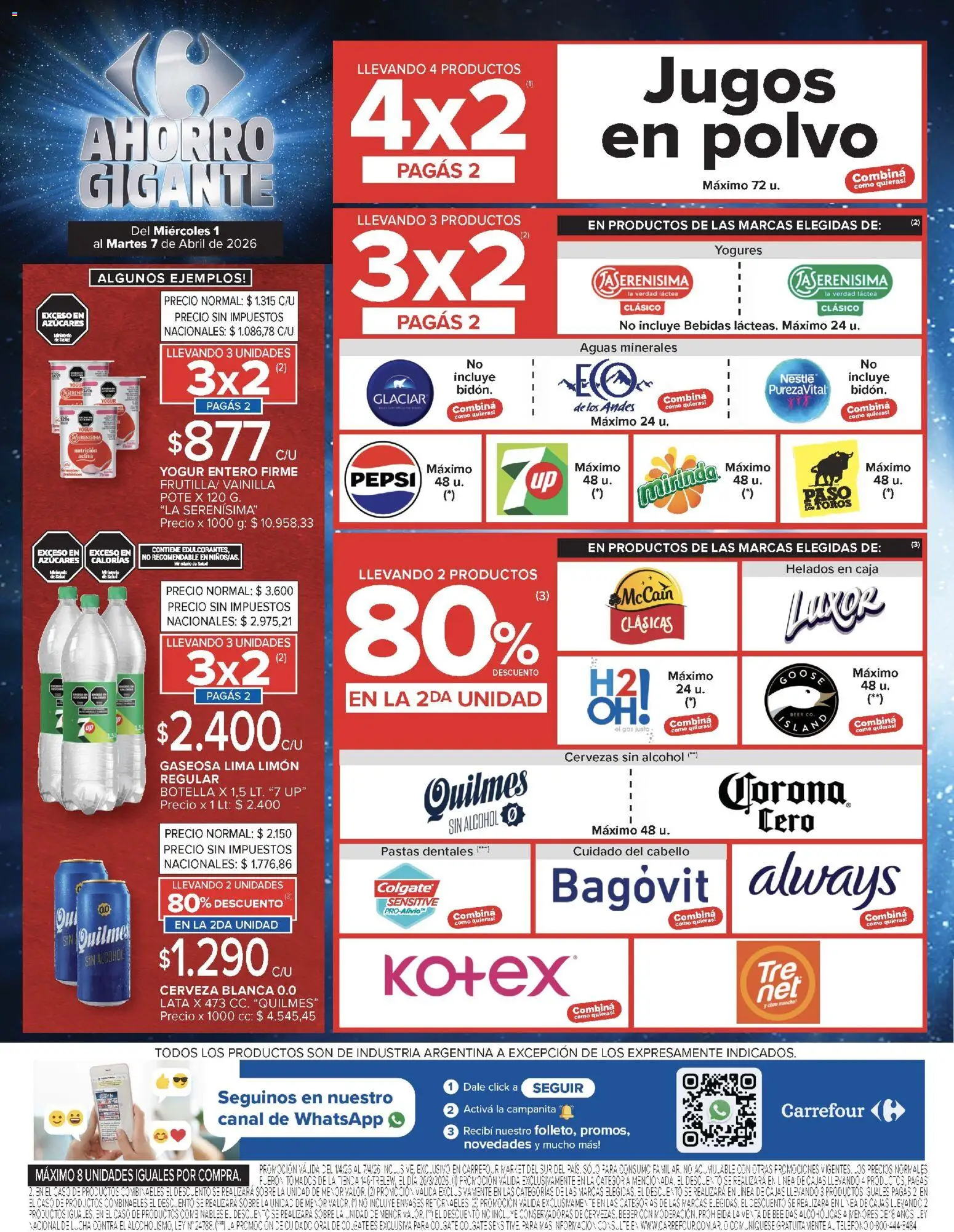 Carrefour Market catálogo │ válido desde el 01.04.2026 | Página: 4 | Productos: Sobre, Caja, Polvo, Cerveza