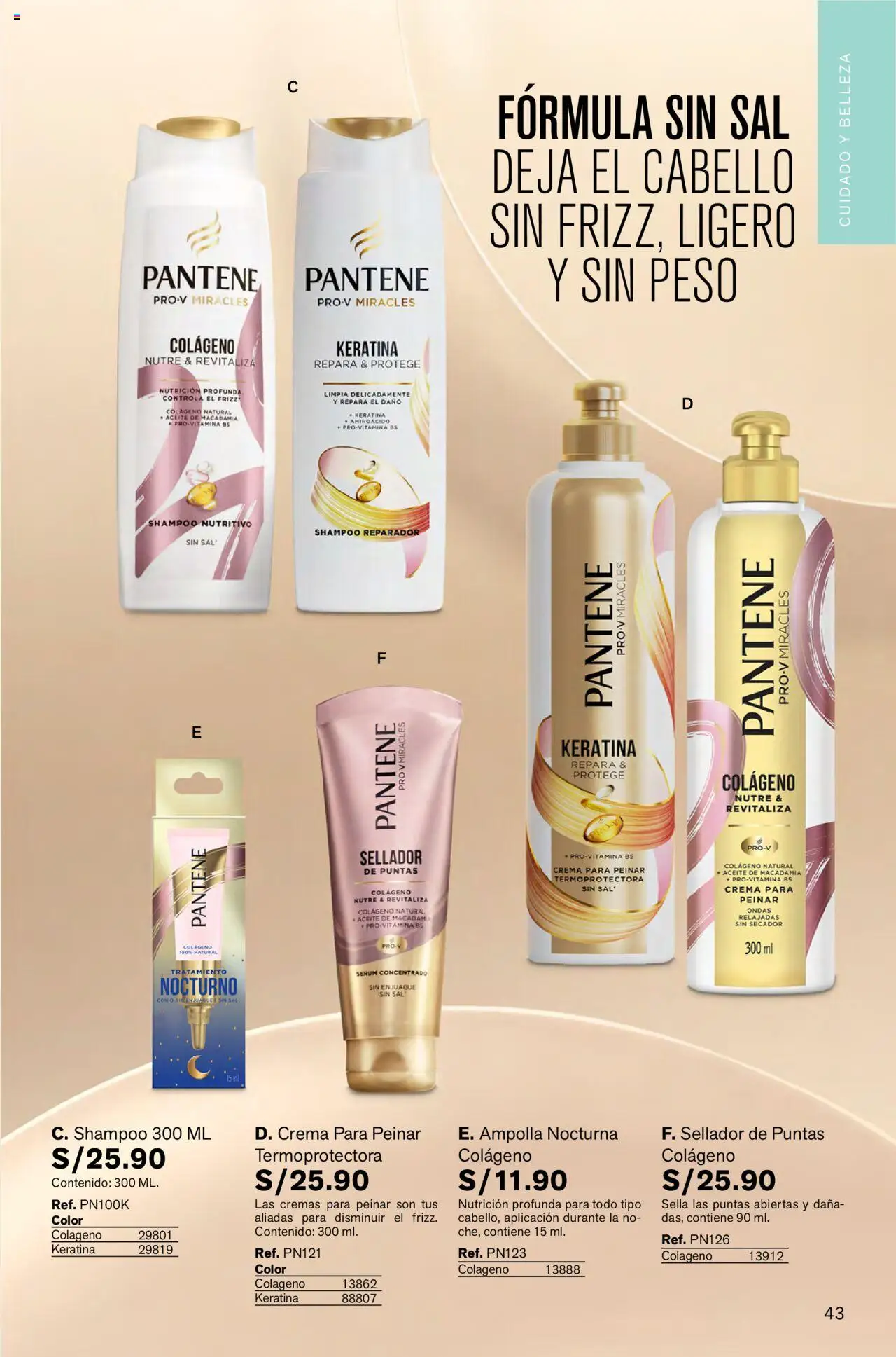 Catálogo Leonisa válido desde 22.08.2025 | Página: 43 | Productos: Shampoo, Aceite, Crema, Peso