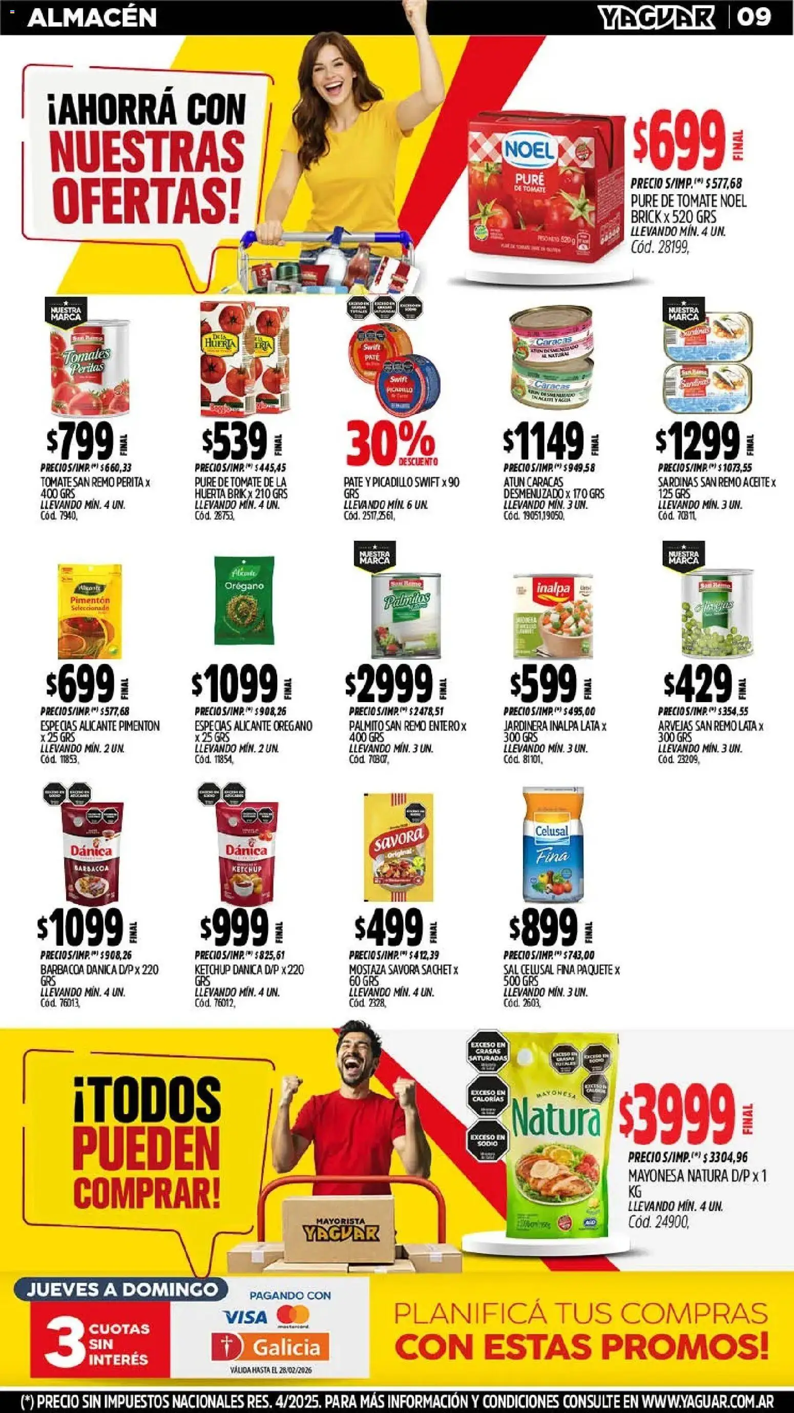Yaguar - Oferta Semanal Chaco │ válido desde el 23.02.2026 | Página: 8 | Productos: Sal, Pimentón, Tomate, Picadillo