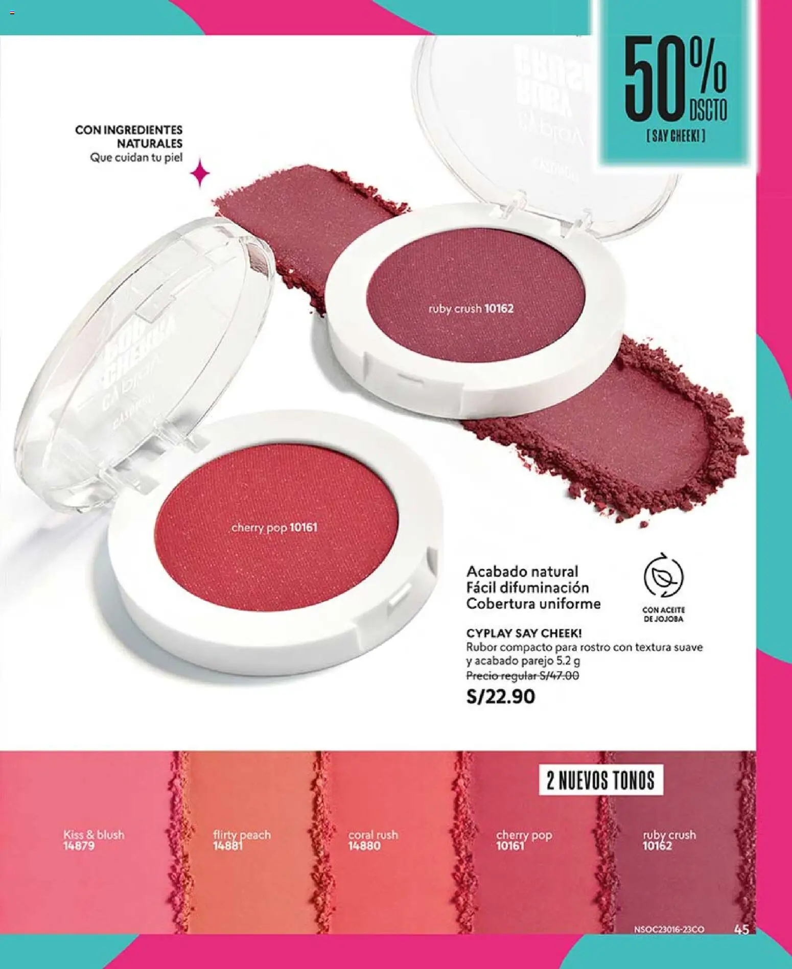 Catálogo CyZone válido desde 14.03.2026 | Página: 45 | Productos: Aceite, Rubor