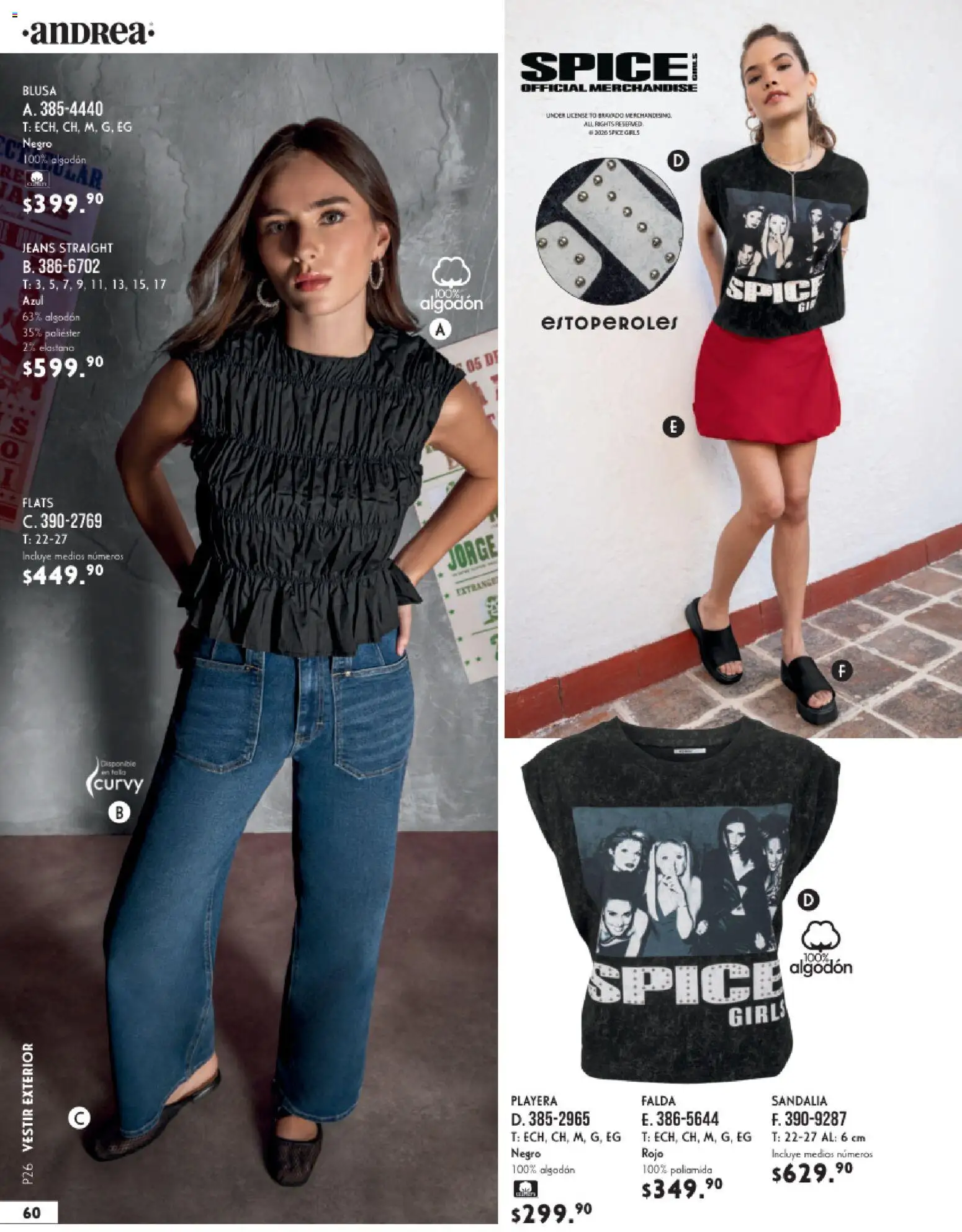 Nuevas ofertas de Andrea válidas en toda la República Mexicana desde el 25.01.2026. ¡Encuentra las mejores ofertas en Andrea catálogo Vestir! | Página: 60 | Productos: Blusa, Algodón, Playera, Falda