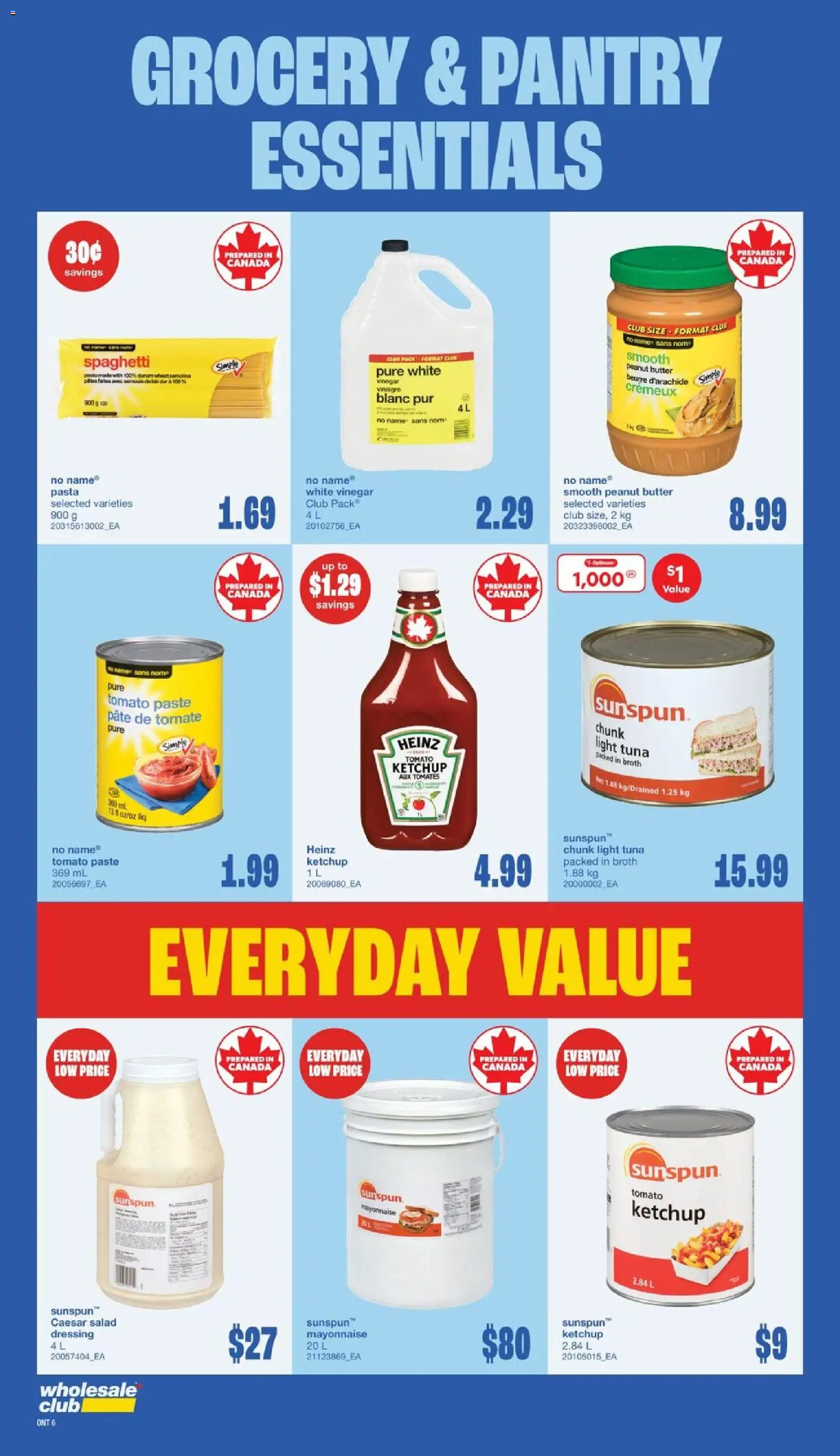 Wholesale Club flyer valid from 01.01.2026 | Page: 9 | Products: Pasta, Ketchup, Salad, Butter