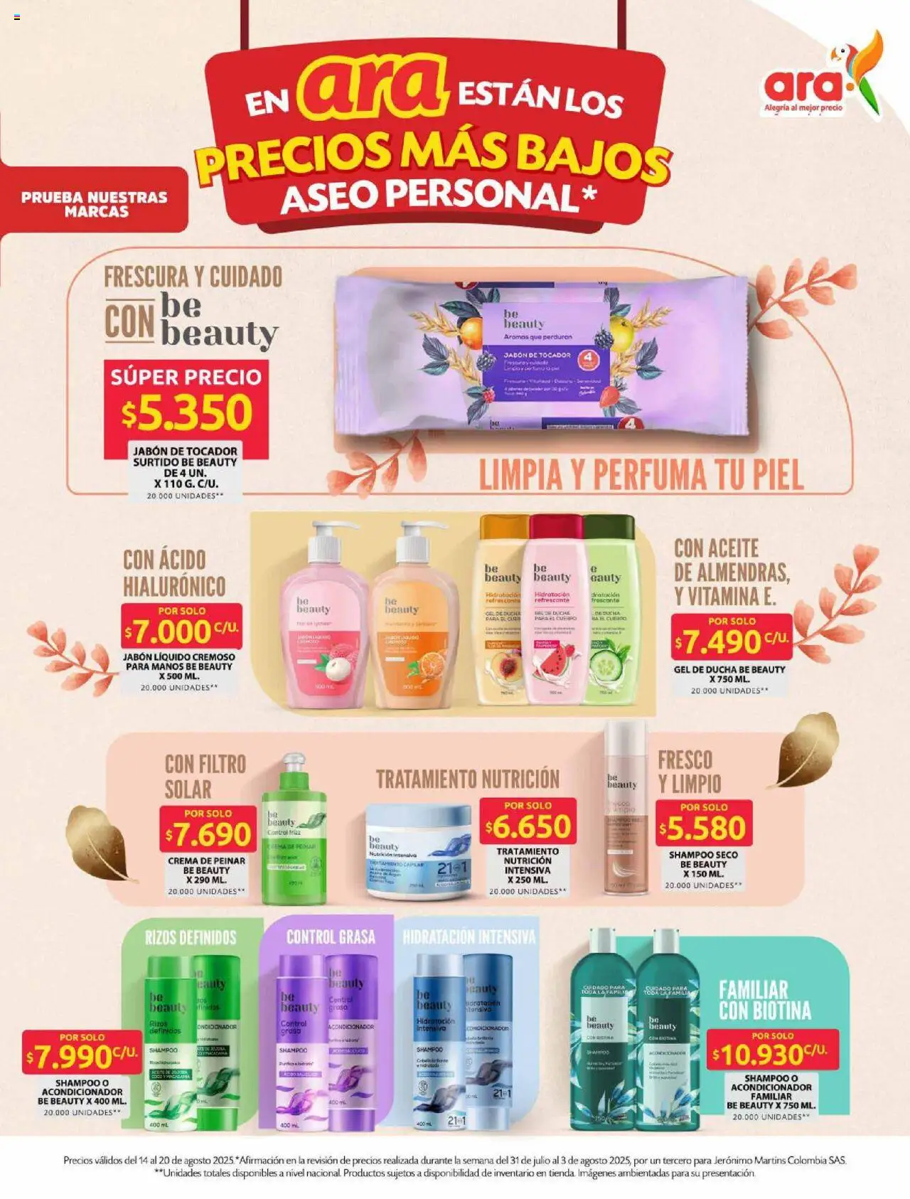 Ara revista - valida desde el 14.08.2025 | Página: 7 | Productos: Crema, Jabón líquido, Acondicionador, Gel de ducha