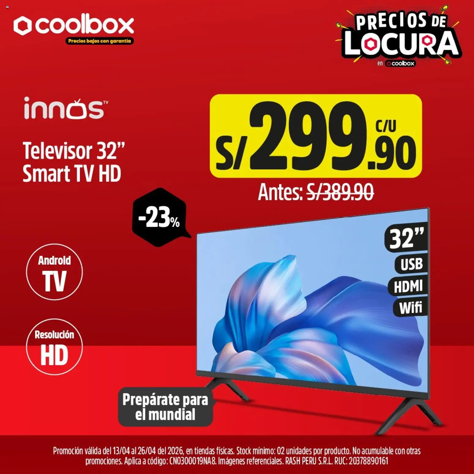 Catálogo Coolbox válido desde 13.04.2026 | Página: 4 | Productos: Televisor