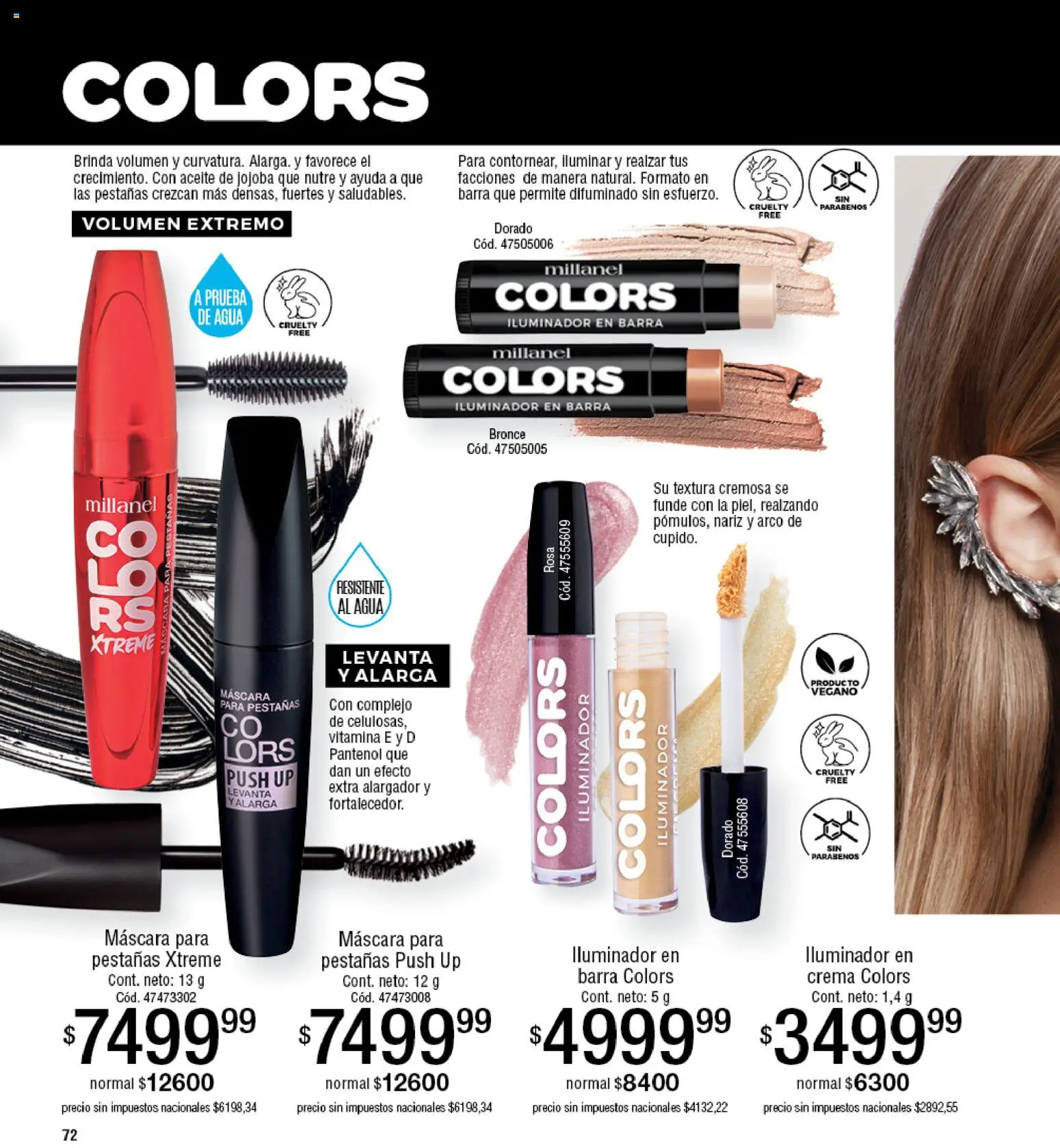 Millanel - Catálogo │ válido desde el 02.03.2026 | Página: 72 | Productos: Aceite, Iluminador, Agua, Crema