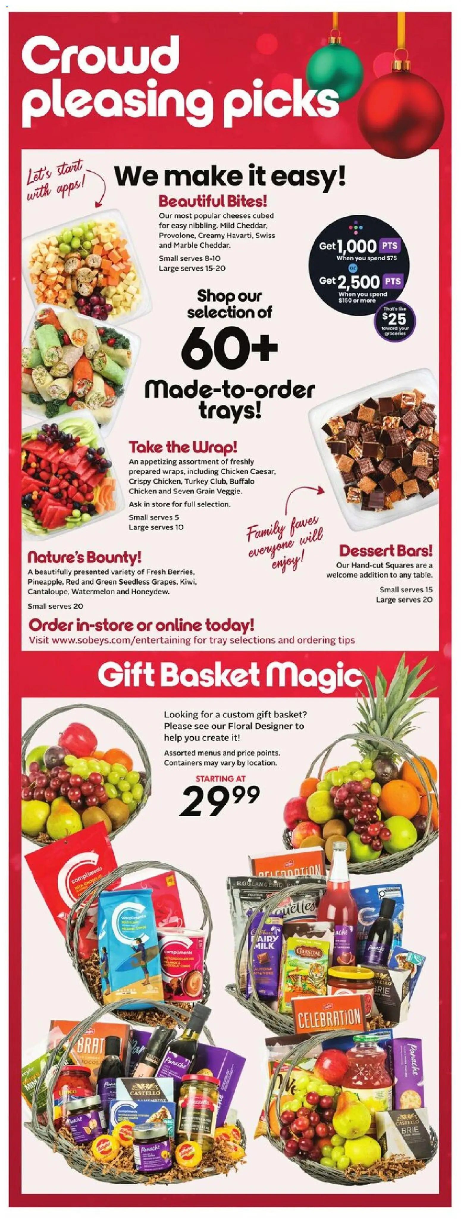 Sobeys flyer valid from 11.12.2025 | Page: 16 | Products: Turkey, Basket, Milk, Chicken