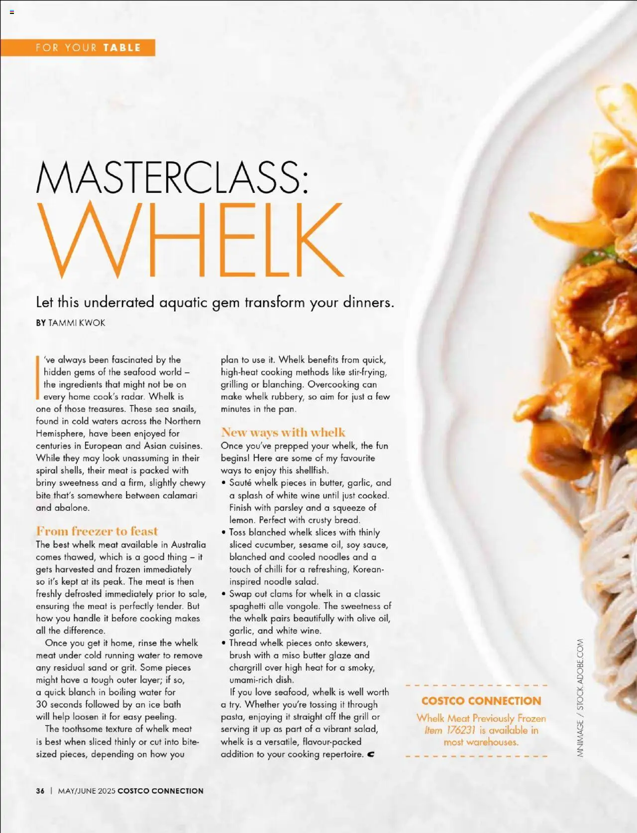 Costco catalogue - valid from 01.05.2025 | Page: 36 | Products: Table, Butter, Noodles, Seafood