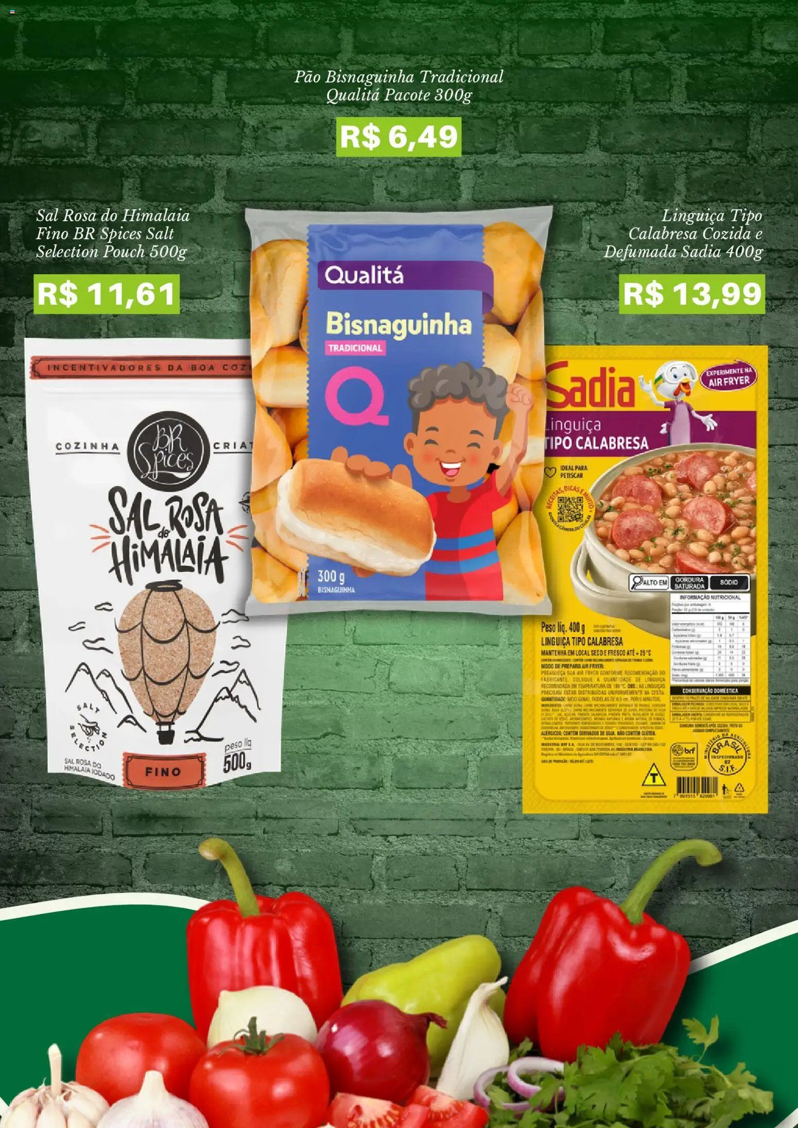 Pão de Açúcar Folheto - válido de 13.04.2026 | Página: 5 | Produtos: Air fryer, Linguiça, Pão, Sal