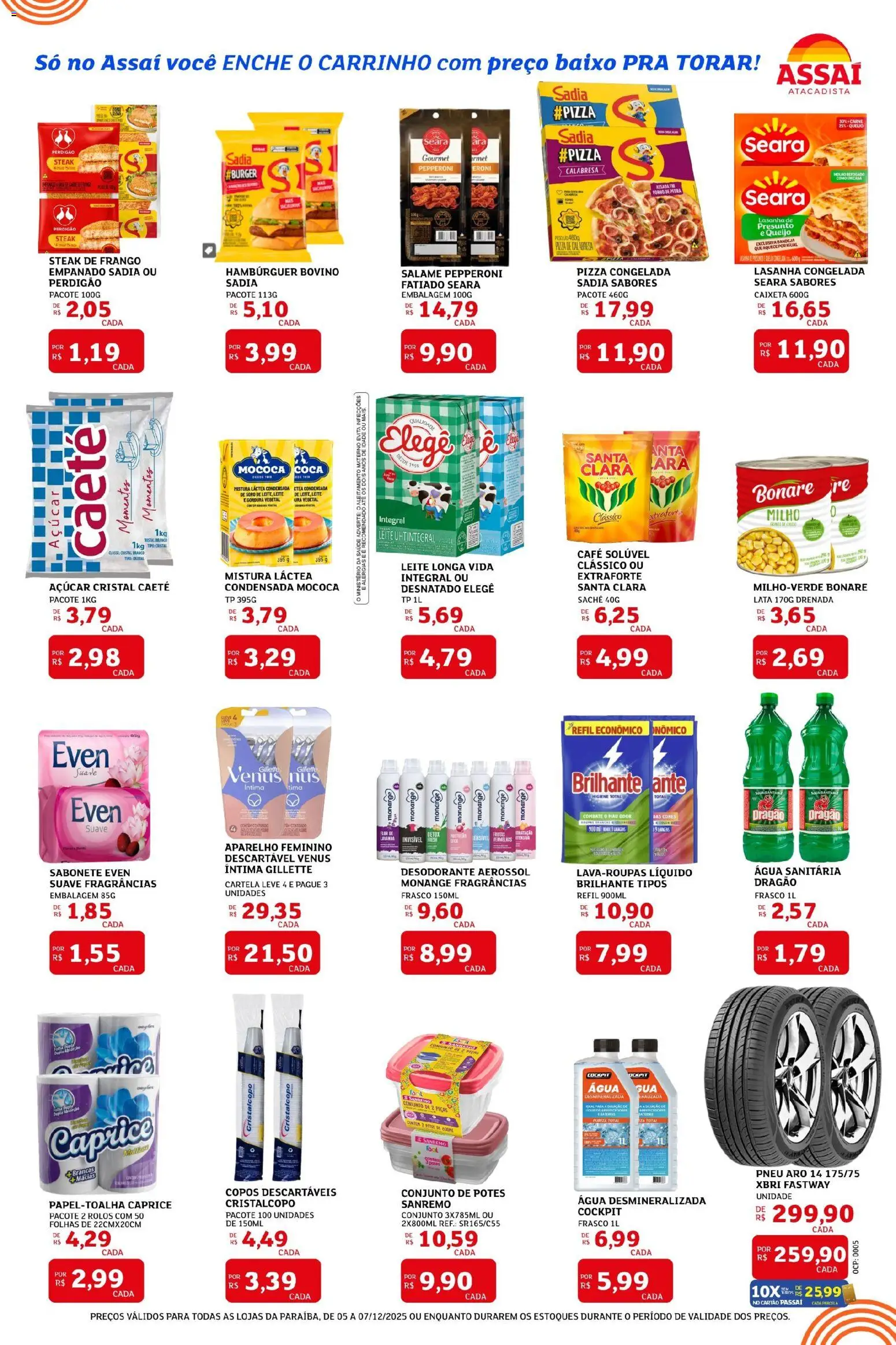Assaí Atacadista Folheto - válido de 05.12.2025 | Página: 2 | Produtos: Desodorante, Café, Pizza, Bandeja
