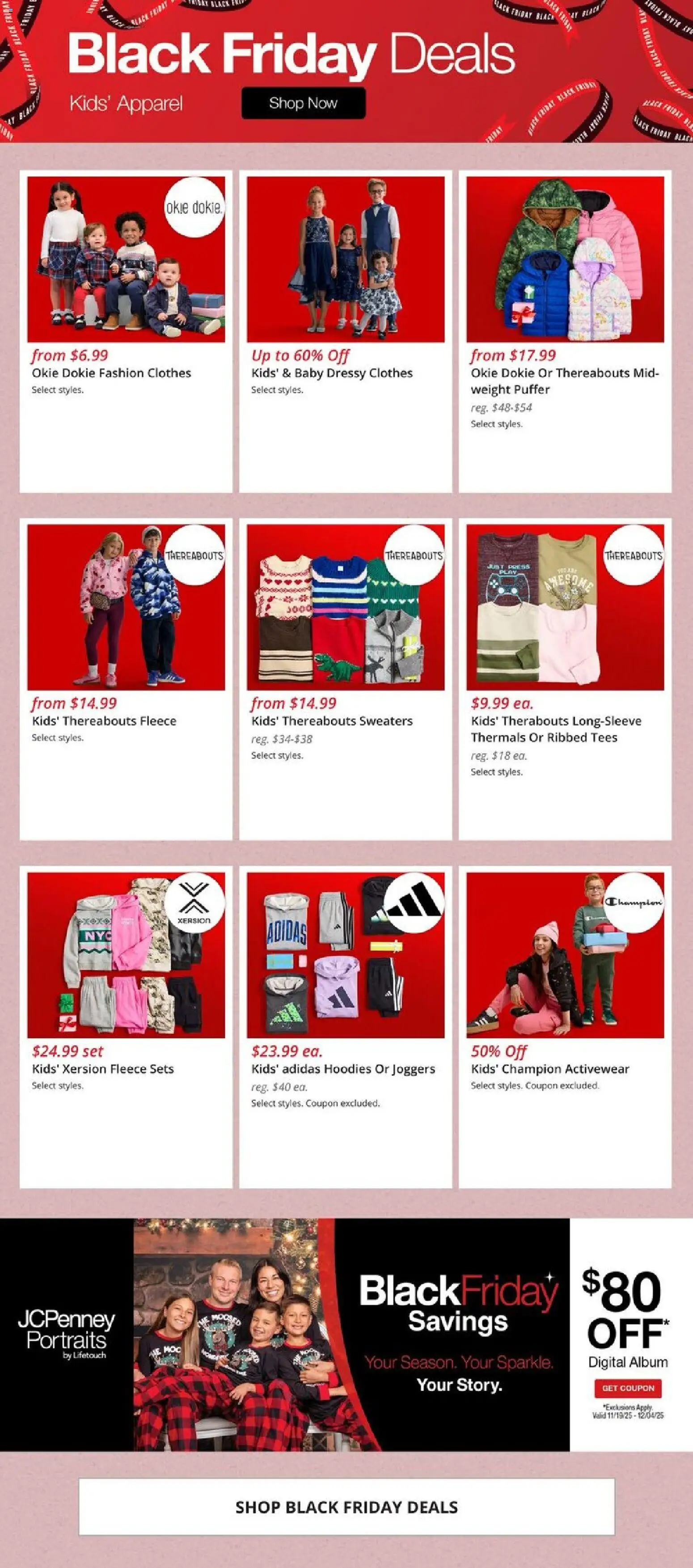 JCPenney Black Friday Kid´s Deals - valid from 21.11.2025 | Page: 2 | Products: Clothes, Weight