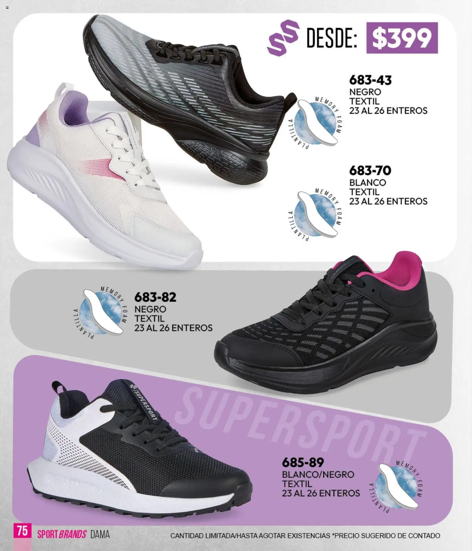 Nuevas ofertas de Cklass válidas en toda la República Mexicana desde el 05.03.2026. ¡Encuentra las mejores ofertas en Cklass catálogo Verano Sportbrands Dama! | Página: 76