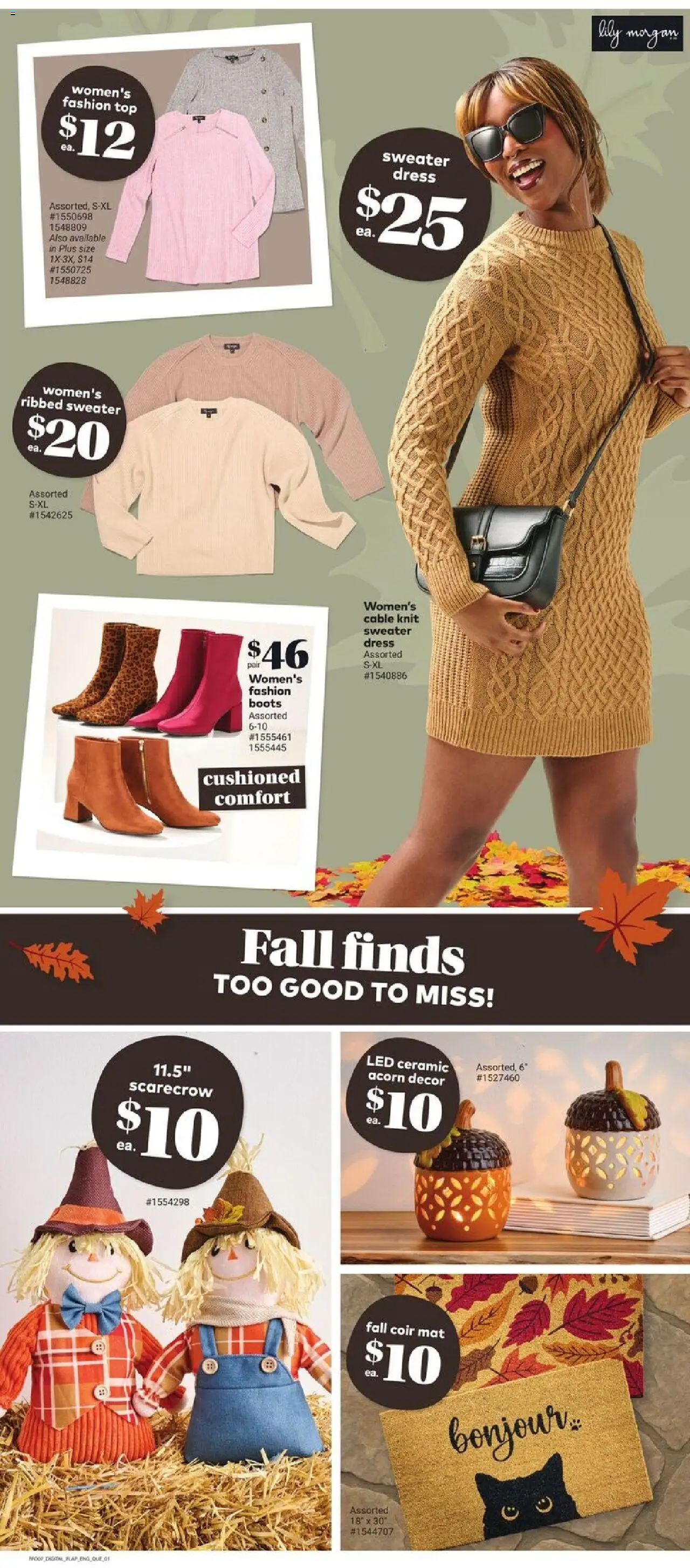 Giant Tiger flyer valid from 17.09.2025 | Page: 4 | Products: Boots, Dress, Cable, Sweater