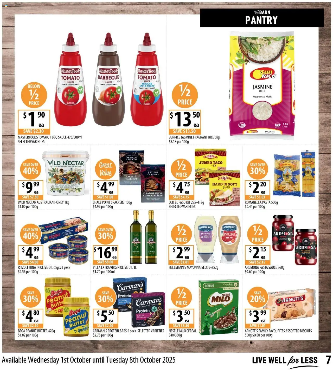 Supabarn catalogue - valid from 01.10.2025 | Page: 7 | Products: Butter, Oil, Honey, Biscuits