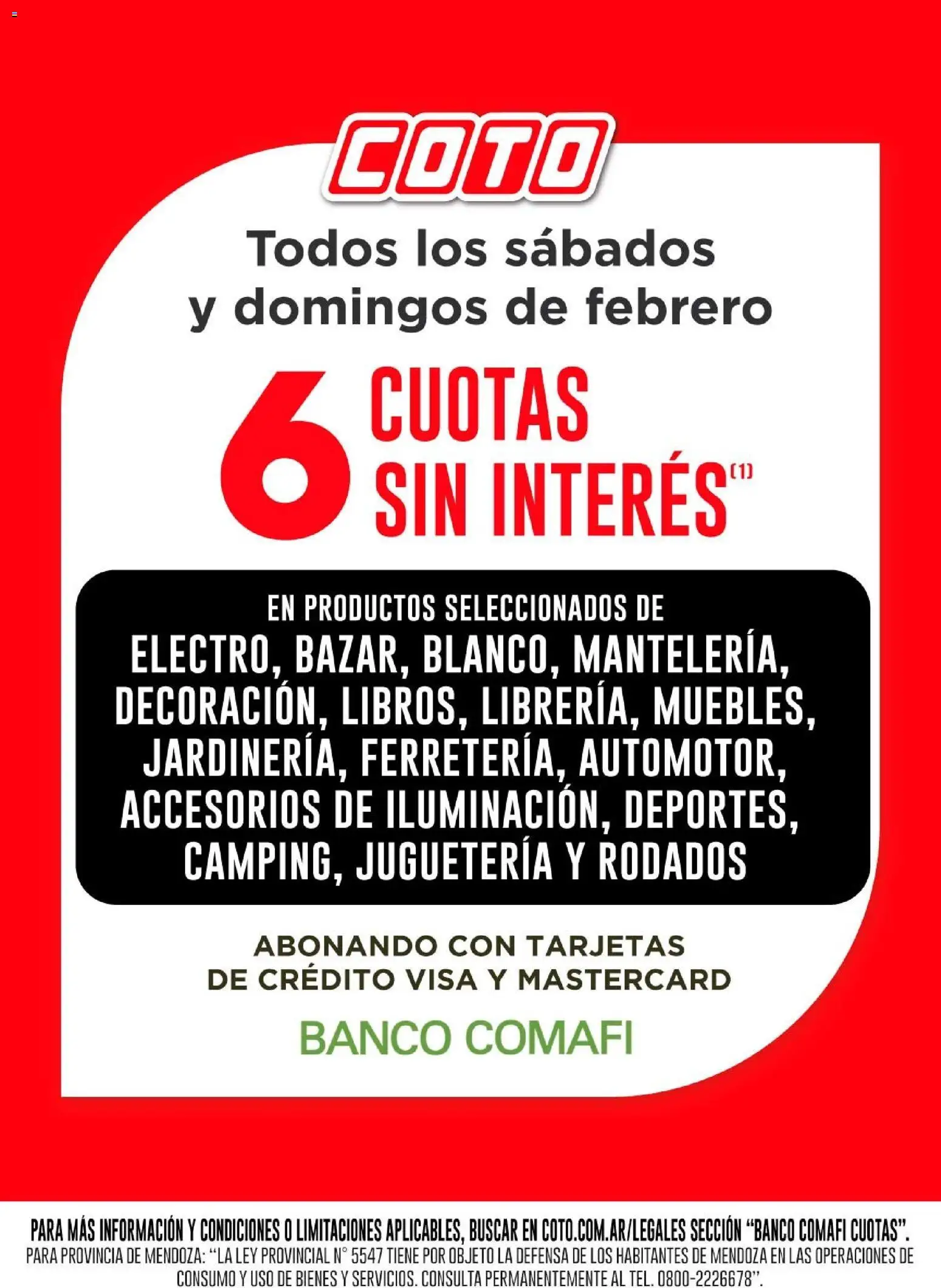 Coto - Banco Comafi Febrero B │ válido desde el 01.02.2026 | Página: 1 | Productos: Banco