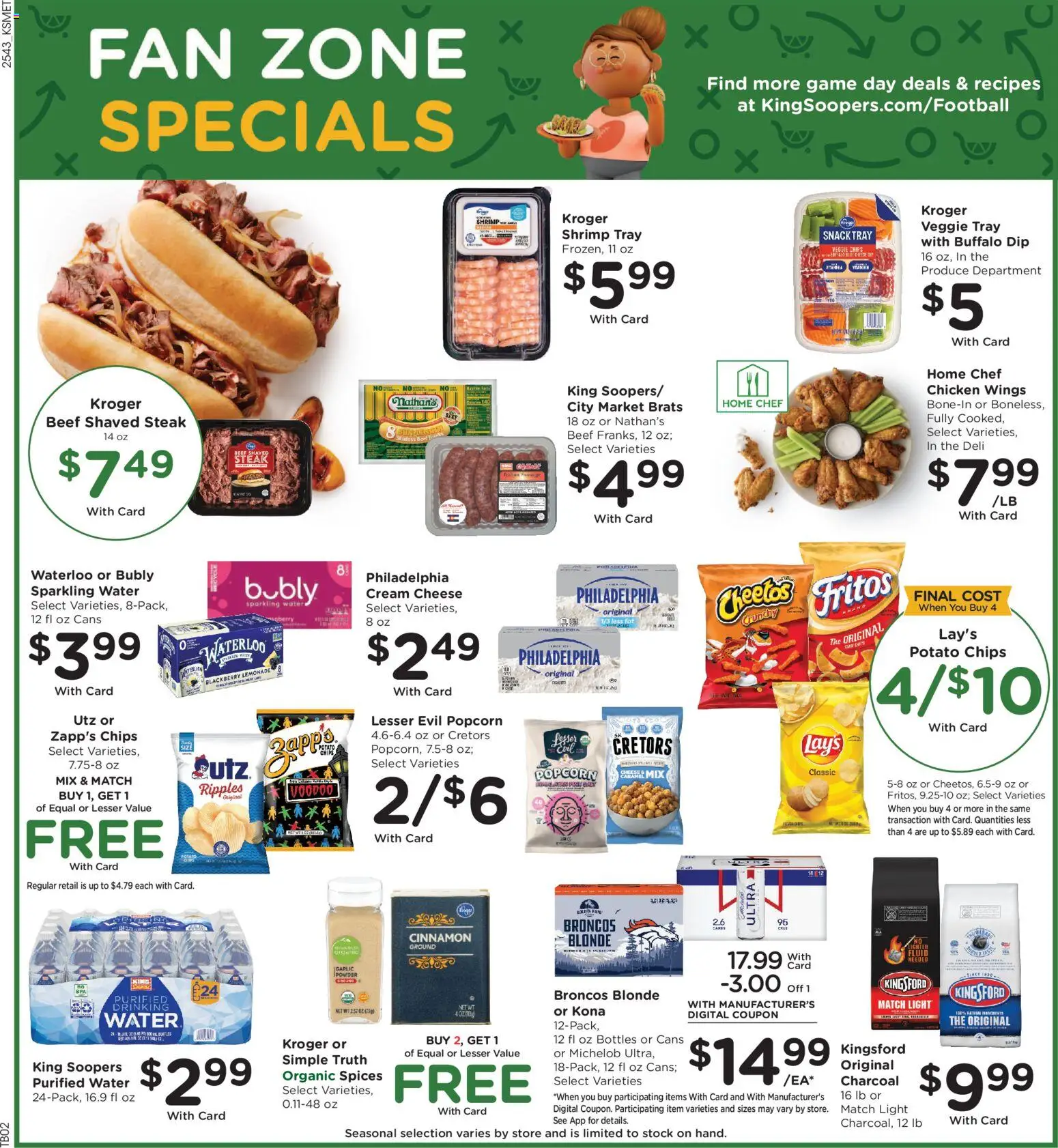 King Soopers Weekly Ad - valid from 28.11.2025 | Page: 5 | Products: Cheese, Chips, Spices, Fan