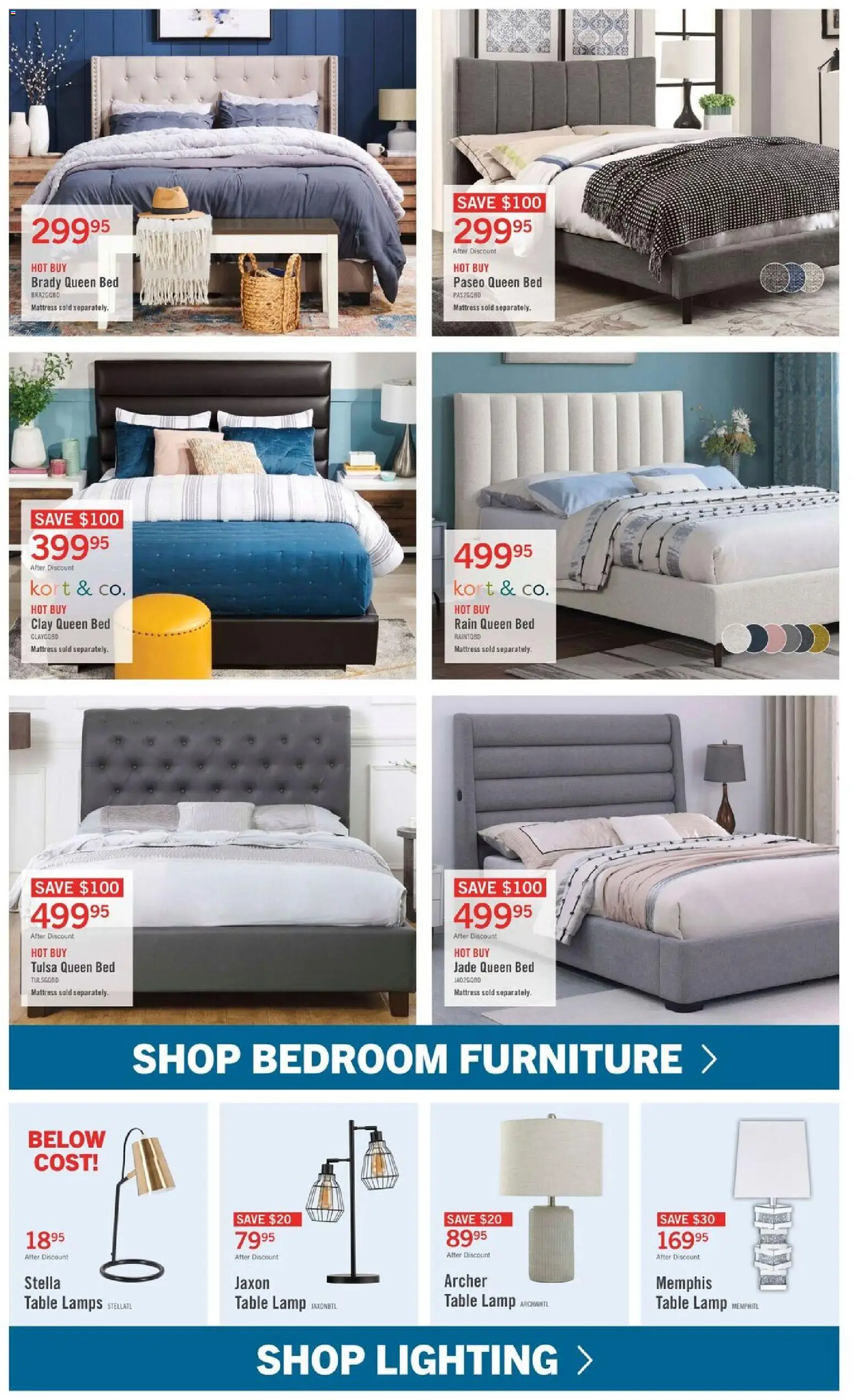 The Brick flyer valid from 29.01.2026 | Page: 8 | Products: Bed, Mattress, Table, Lamp