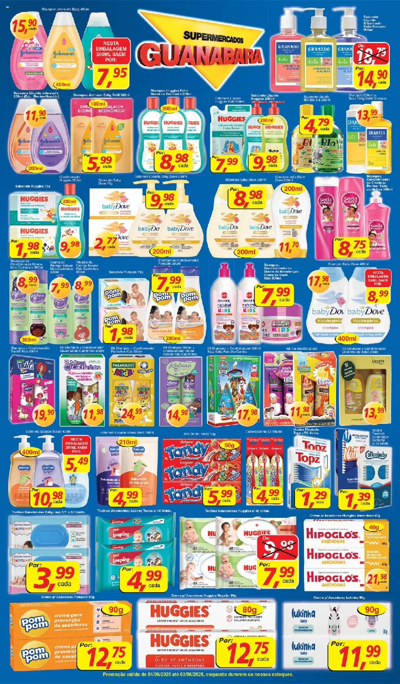 Supermercados Guanabara Folheto - válido de 01.06.2025 | Página: 11 | Produtos: Hipoglós, Óleo, Creme, Sabonete líquido