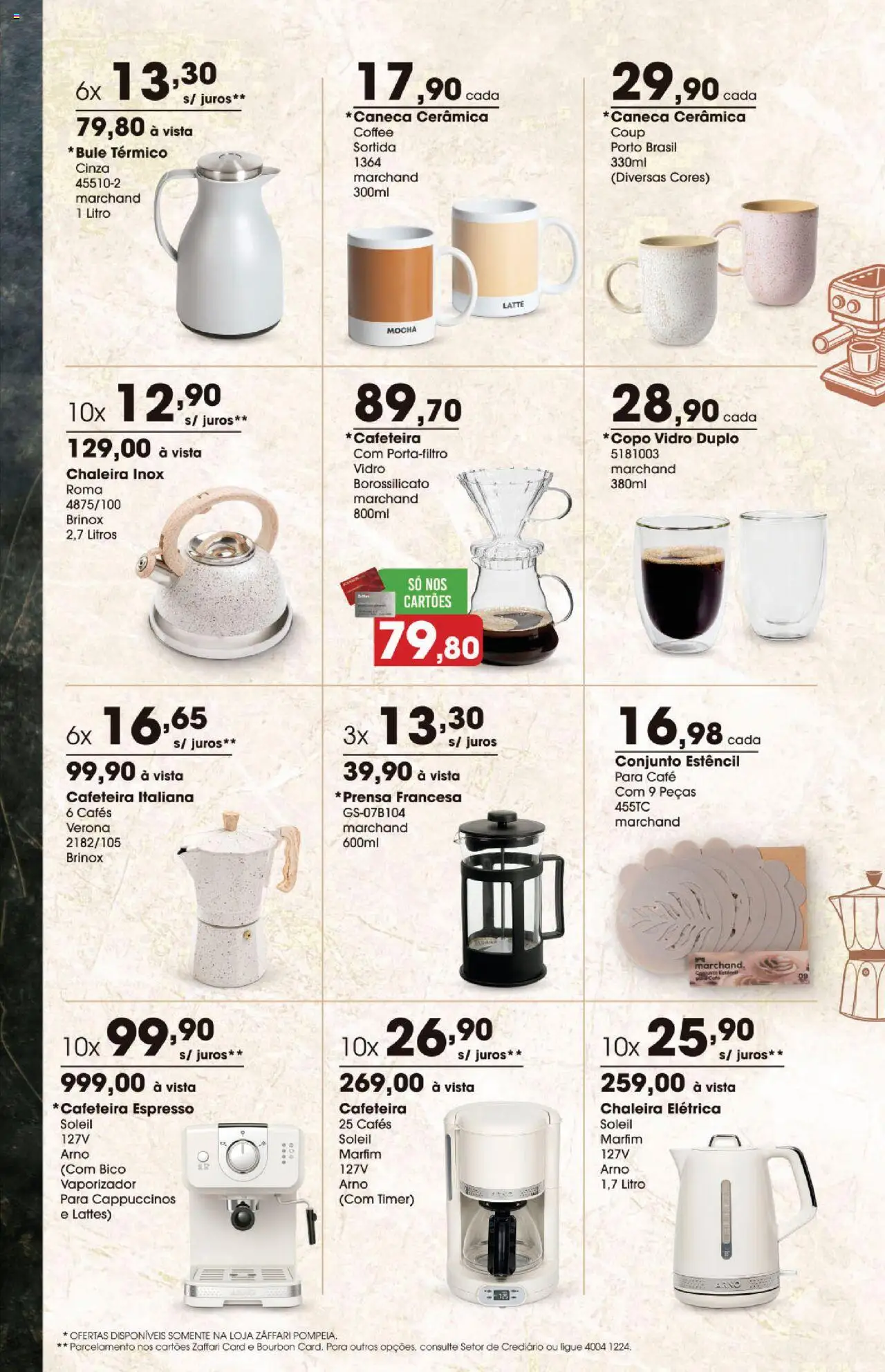 Zaffari Folheto - válido de 25.07.2025 | Página: 7 | Produtos: Chaleira, Café, Bourbon, Bico