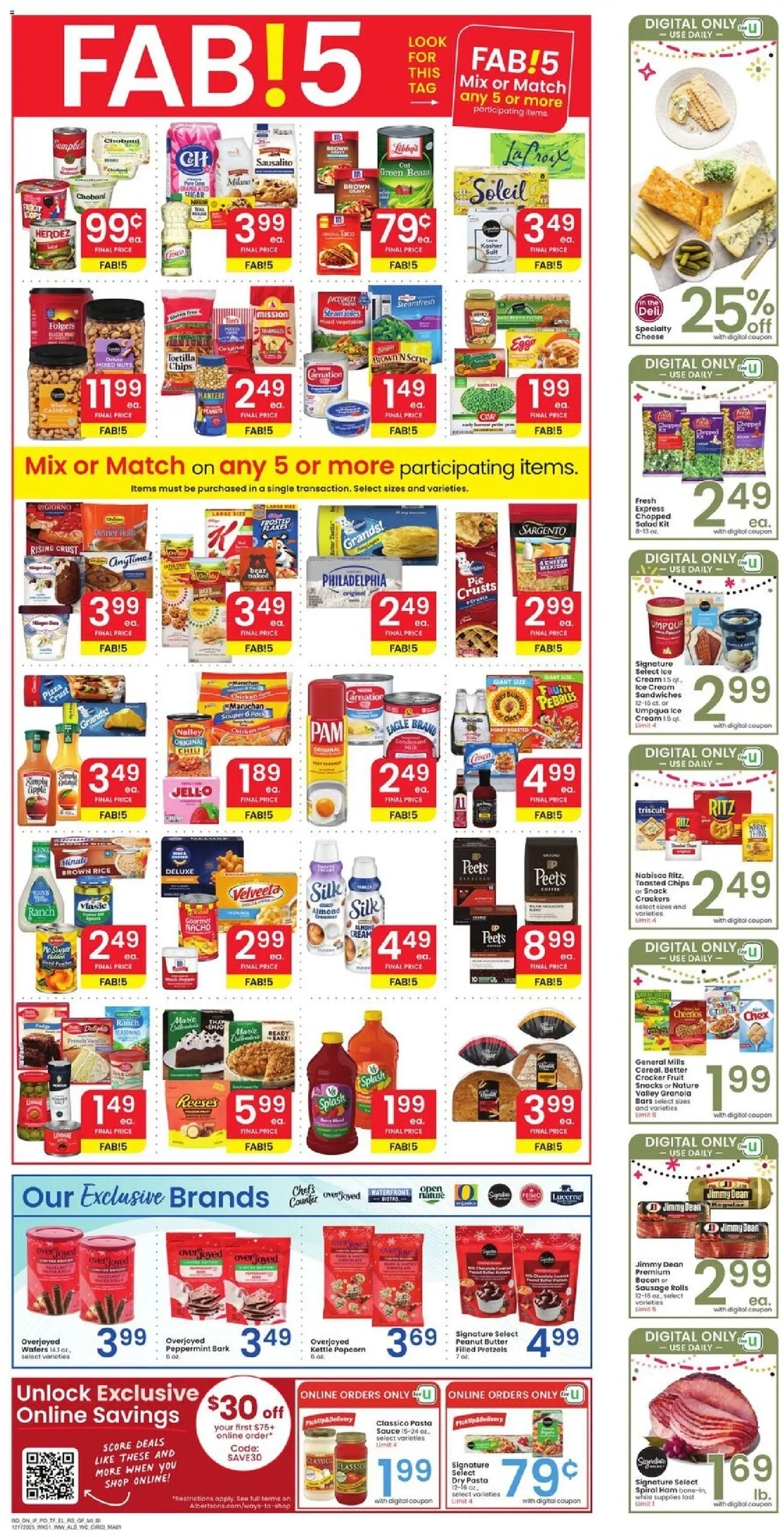 Albertsons Weekly Ad - valid from 17.12.2025 | Page: 2 | Products: Wc, Ham, Rice, Flakes