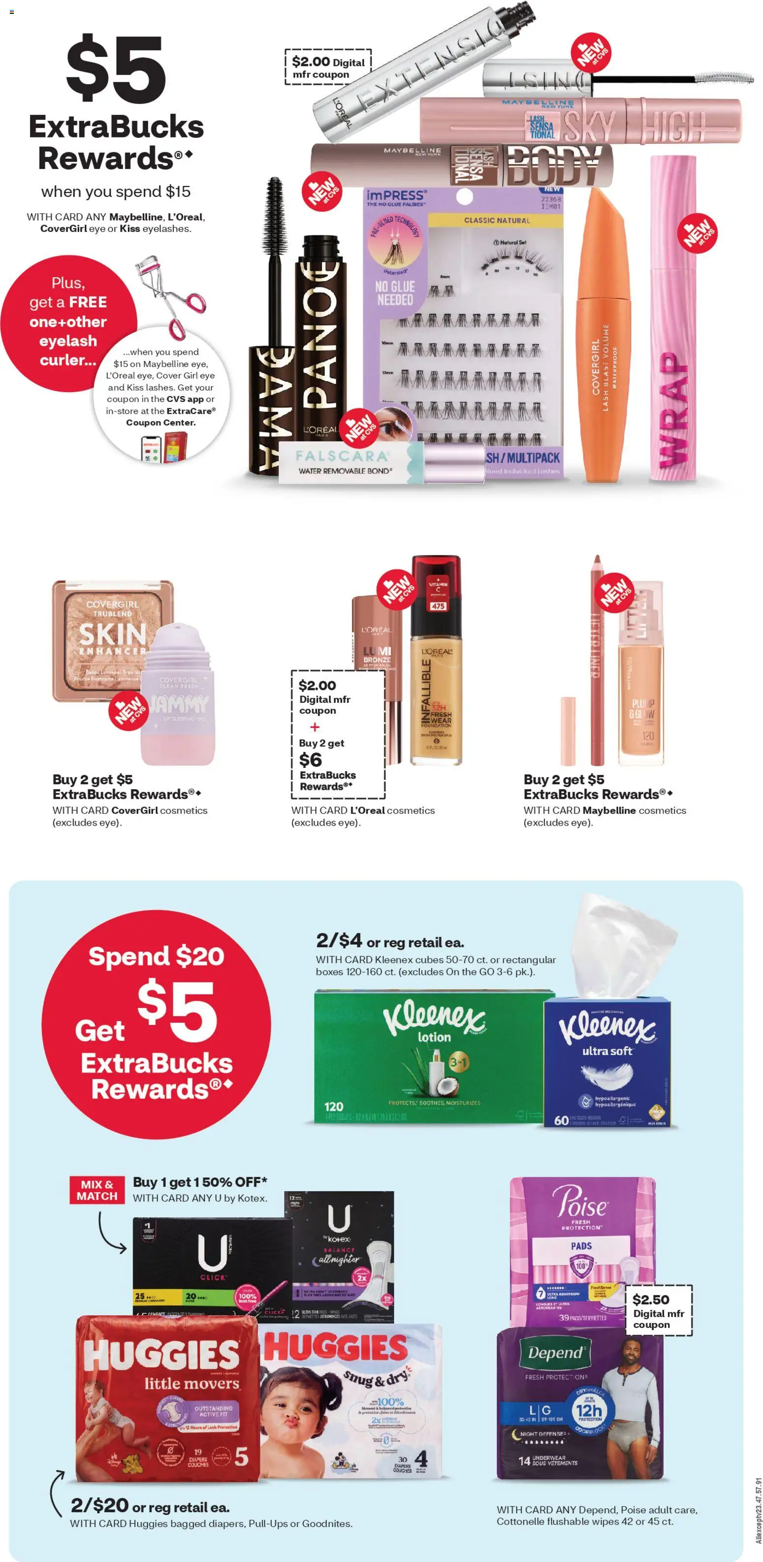 CVS Pharmacy Weekly Ad - CA - valid from 22.02.2026 | Page: 4 | Products: Foundation, Bronzer, Underwear, Water