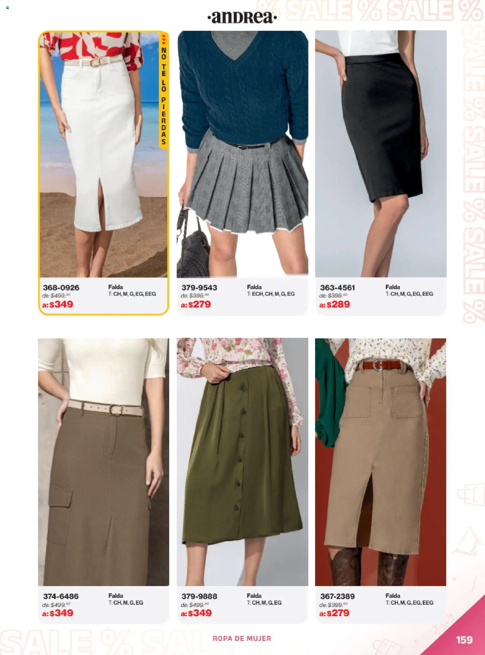 Nuevas ofertas de Andrea válidas en toda la República Mexicana desde el 21.12.2025. ¡Encuentra las mejores ofertas en Andrea catálogo Outlet! | Página: 159 | Productos: Ropa, Falda