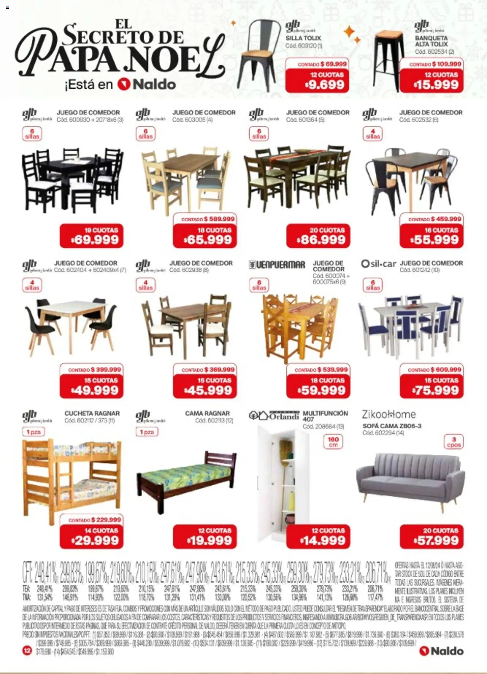 Naldo catálogo │ válido desde el 03.12.2025 | Página: 12 | Productos: Juego de comedor, Banqueta, Sobre, Papa